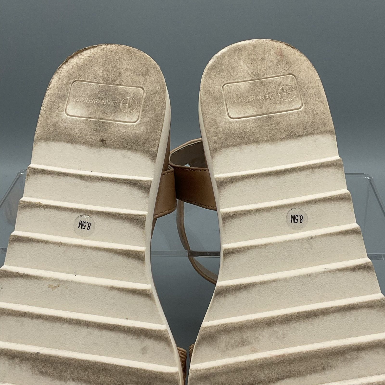 Giani Bernini Giani Bernini Womens Constancia Wedge Sandals Beige Size 8.5 Size US 8.5 / IT 38.5 - 9 Thumbnail