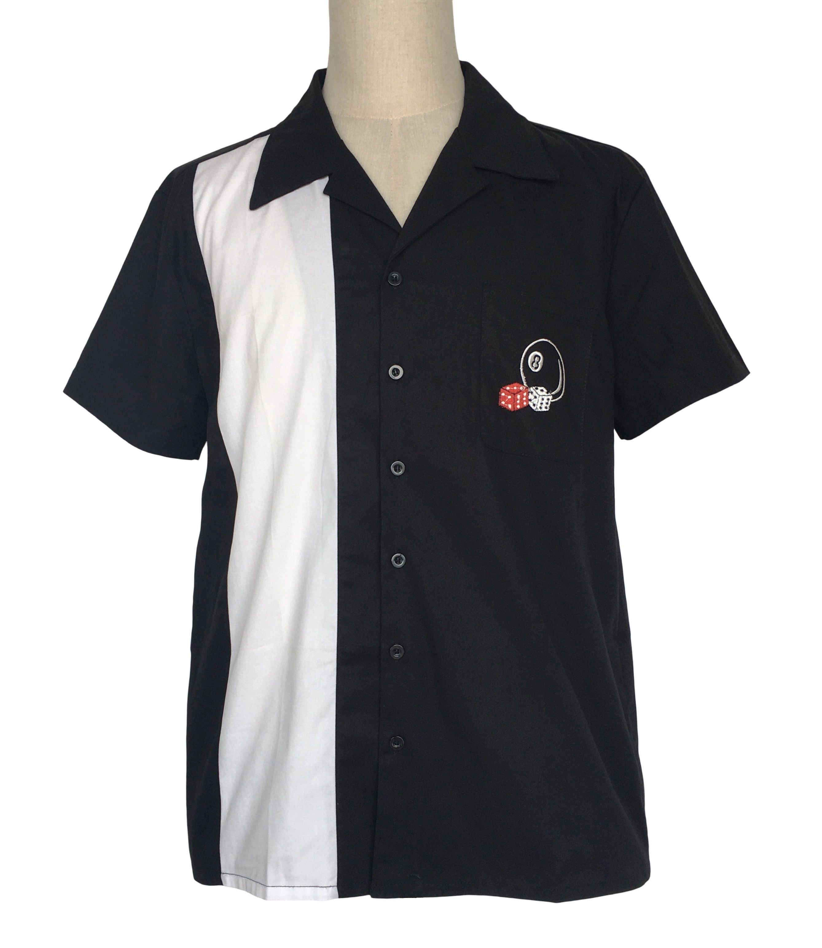 Other Black Embroidery Retro Shirts Short Sleeves-8 ball Size US L / EU 52-54 / 3 - 1 Thumbnail