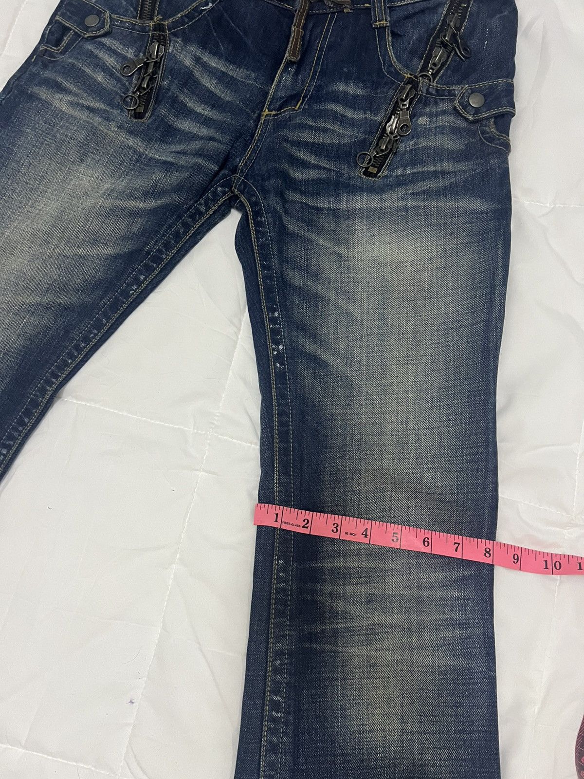 14th Addiction × Japanese Brand × semanticdesign SEMANTIC DESIGN DENIM FLARE JEANS LEATHER TRIMMED Size US 33 - 24 Thumbnail