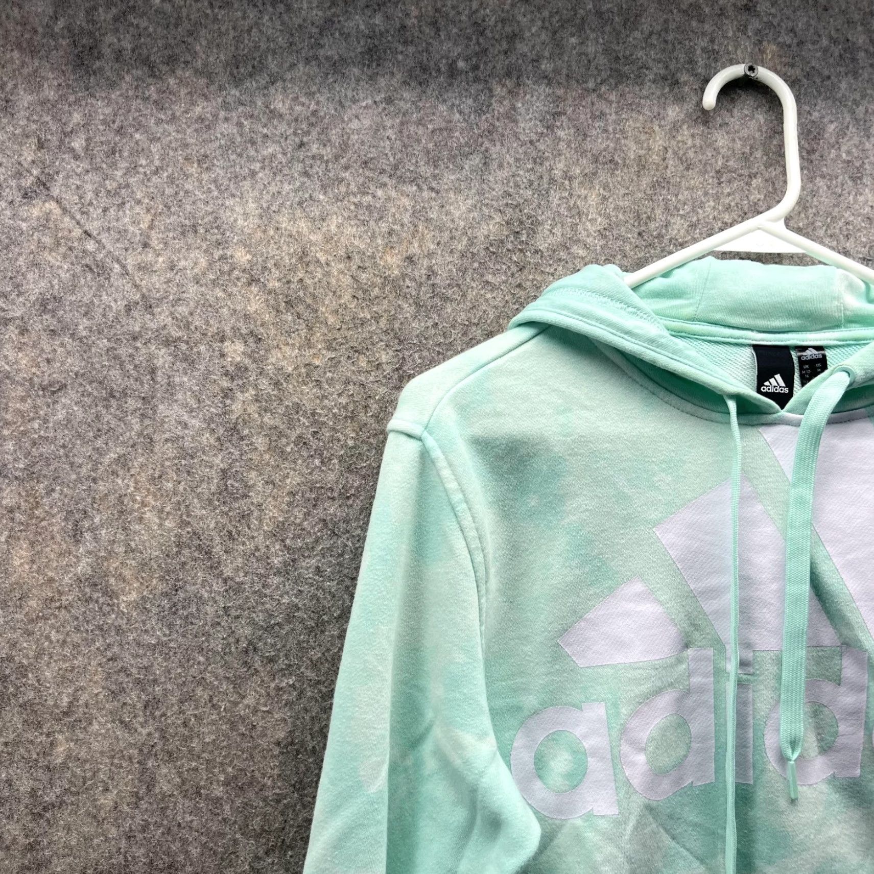 Adidas VINTAGE adidas Sweater Women Medium Teal Blue White Cropped Hoodie Pullover Cotton Logo Navy? Size M / US 6-8 / IT 42-44 - 3 Thumbnail