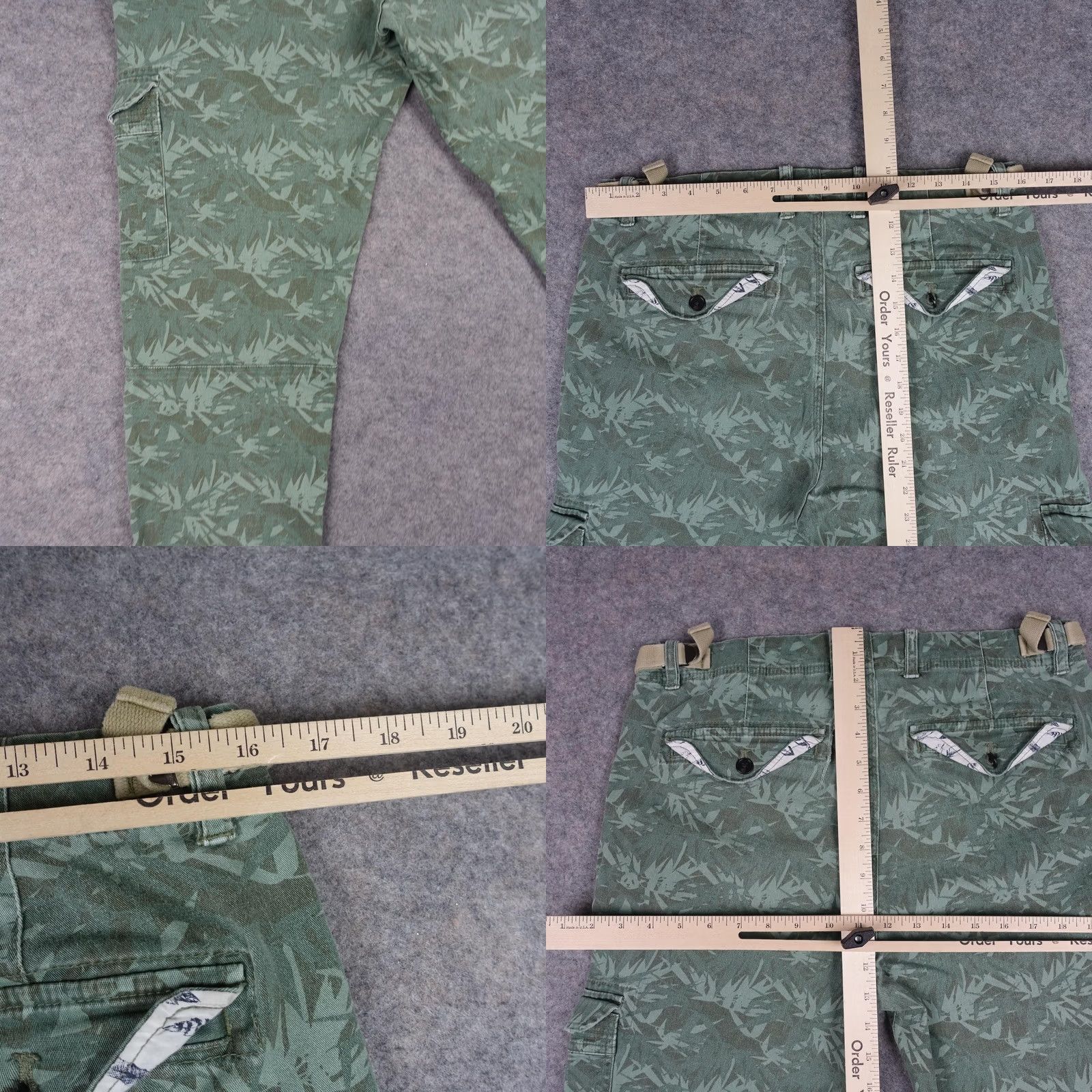 Vintage Michael Bastian Cargo Pants Mens 32x30 Green Camo Stretch Tapered Pockets Size US 32 / EU 48 - 9 Thumbnail
