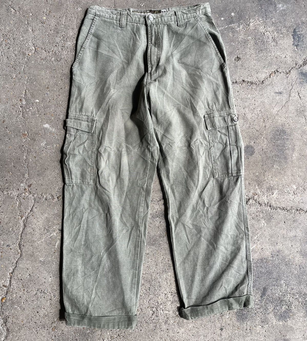 No Fear × Vintage VINTAGE NO FEAR MILITARY GREEN PANTS Size US 33 - 2 Thumbnail