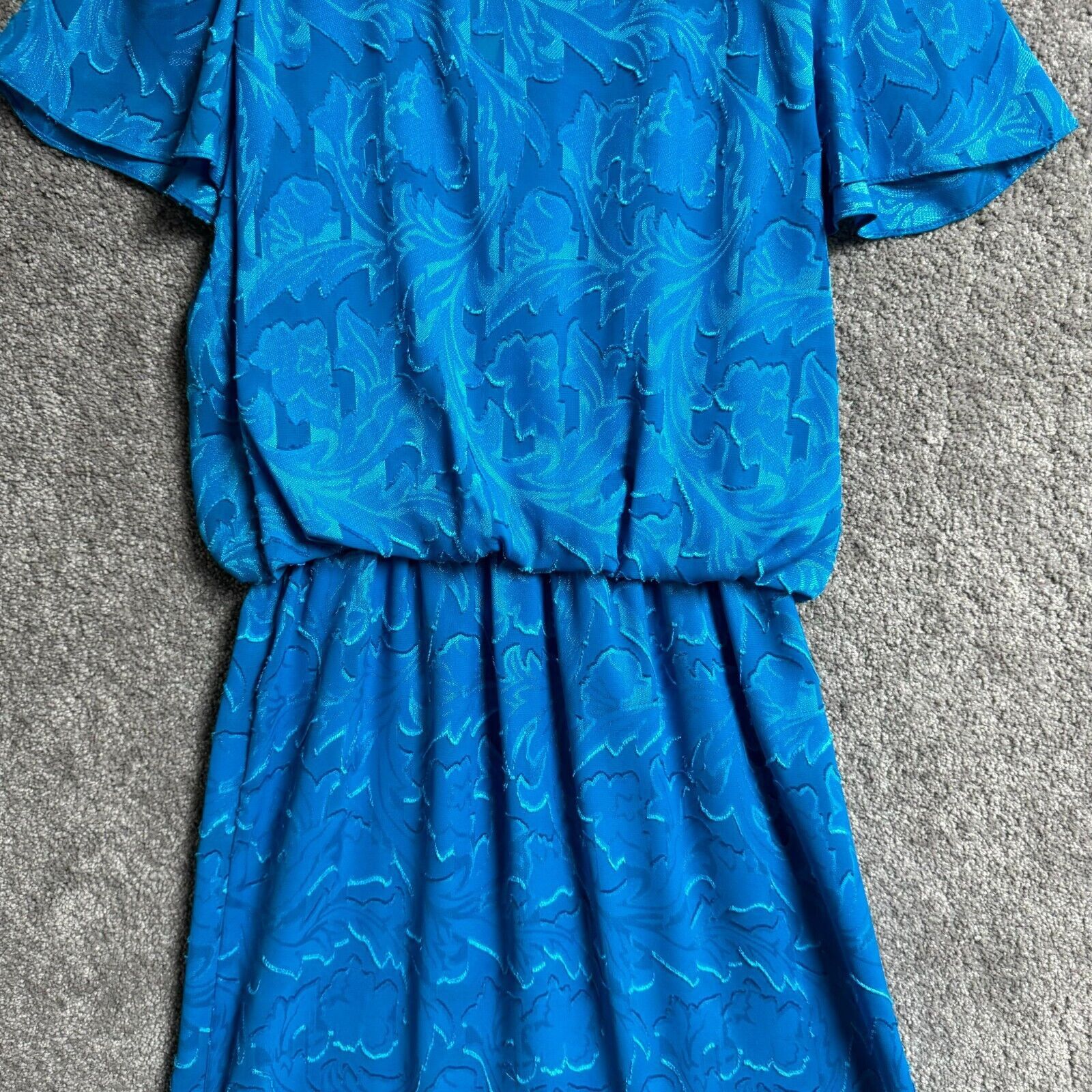 Other Vintage Lady Page Dress 8 Jacquard Textured Fringes Blouson Size M / US 6-8 / IT 42-44 - 3 Thumbnail