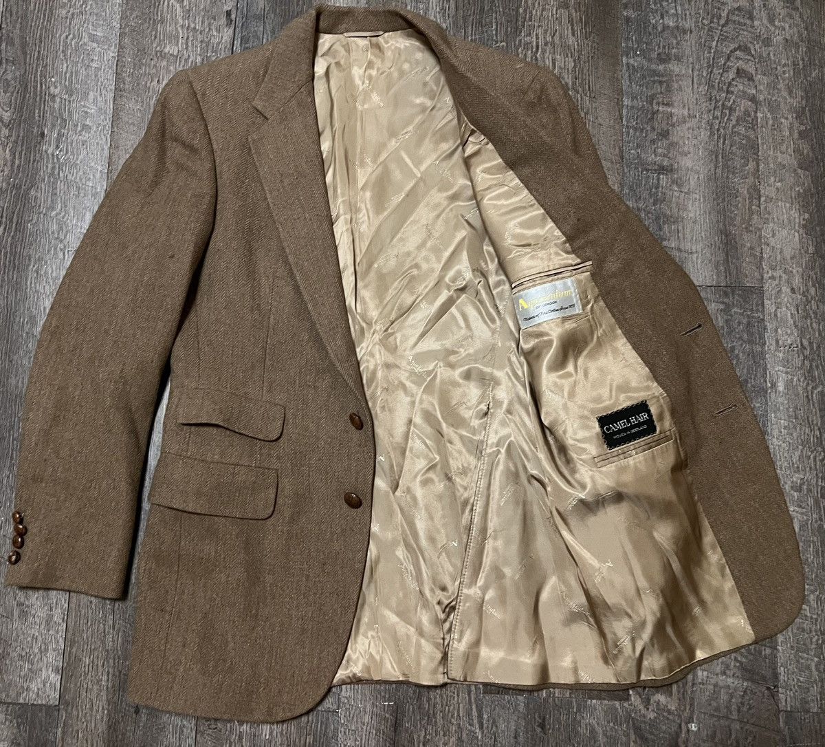 Abercrombie & Fitch × Vintage Vintage Abercrombie Fitch Aquascutum Camel Hair Blazer Size 38R - 5 Thumbnail