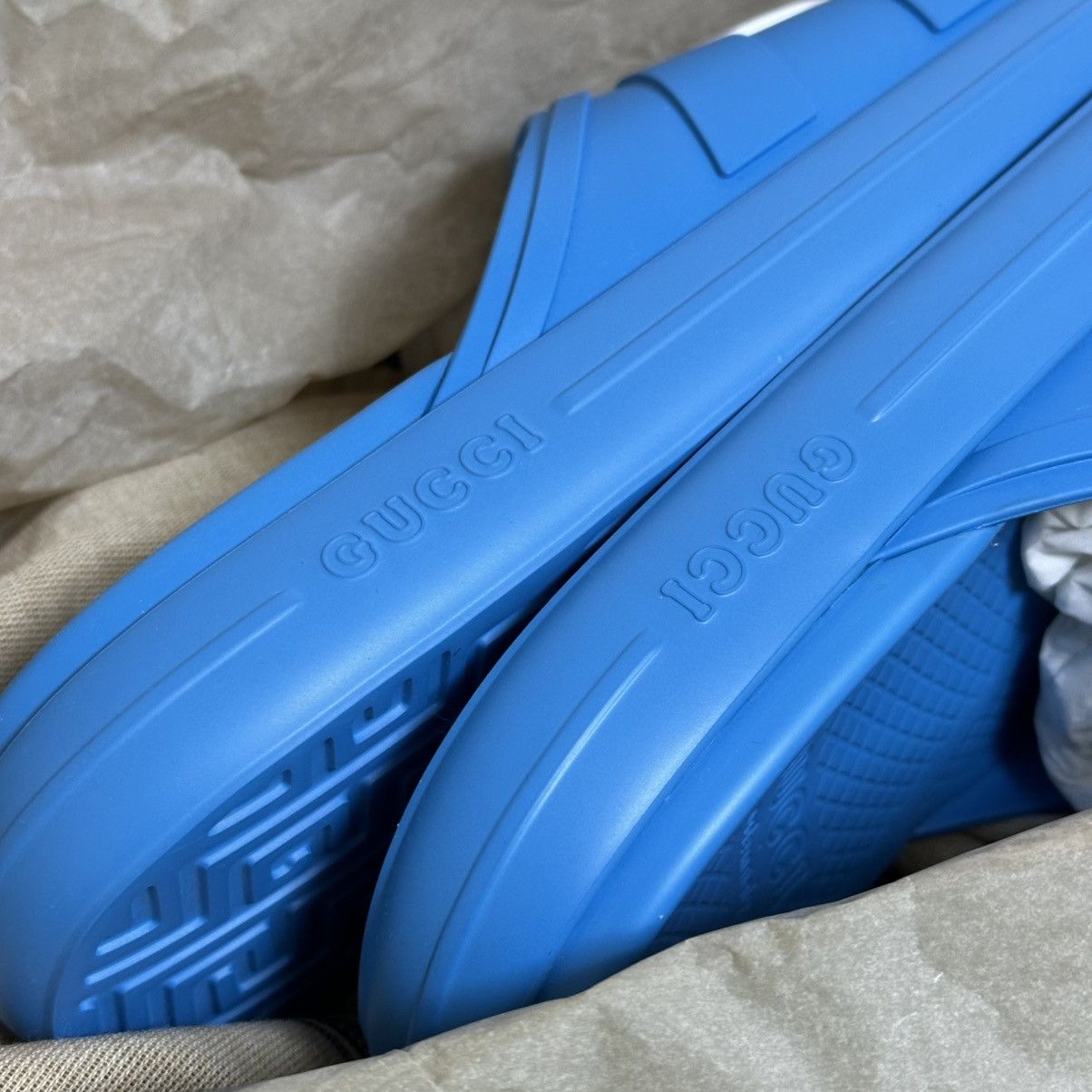 Gucci GUCCI slide sandal GG blue NEW size 9 Size US 9 / EU 42 - 7 Thumbnail