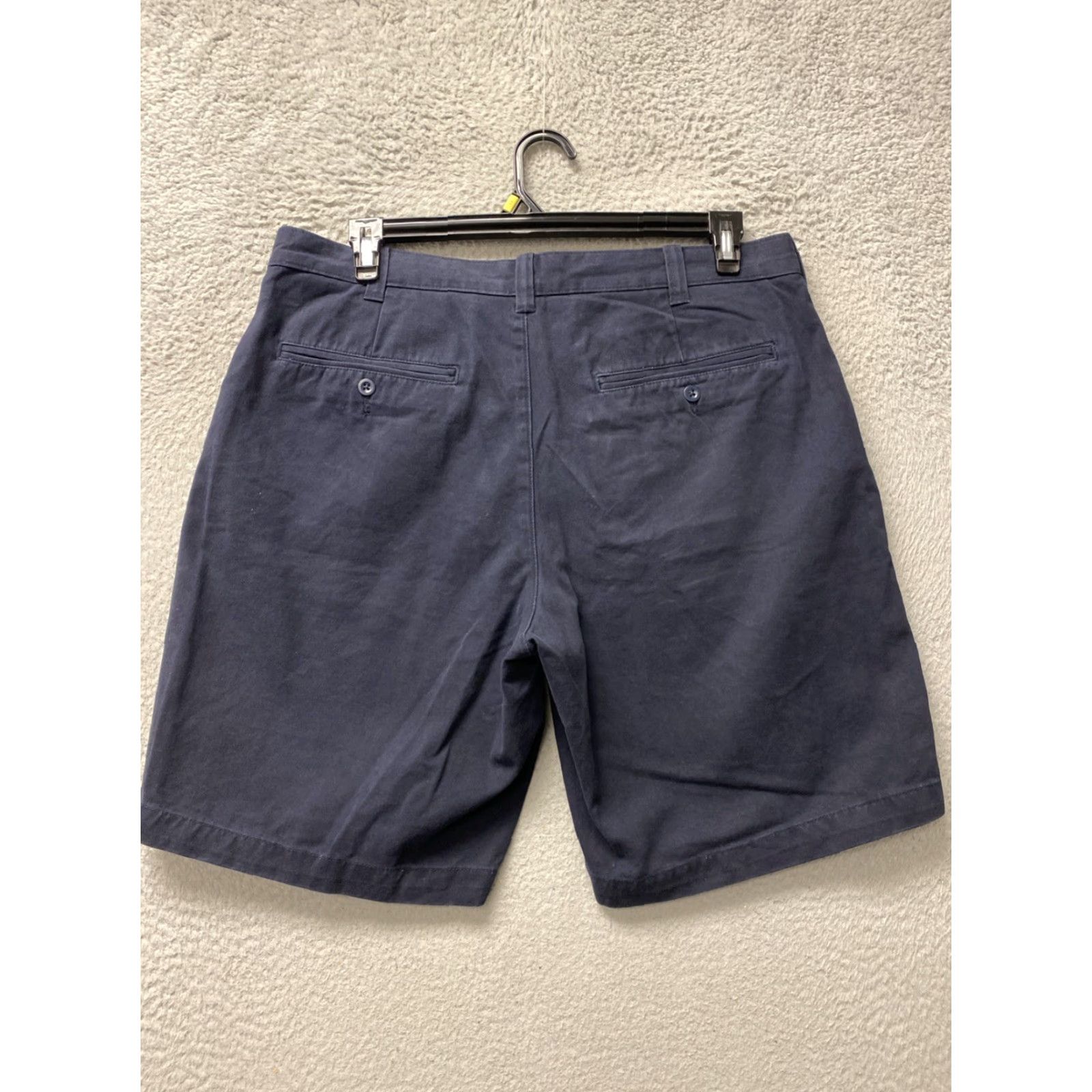 Gap VINTAGE Gap Men's Cotton Shorts Chino Flat Front Navy Blue 36 Waist 8-Inch Inseam Men Size US 36 / EU 52 - 7 Thumbnail