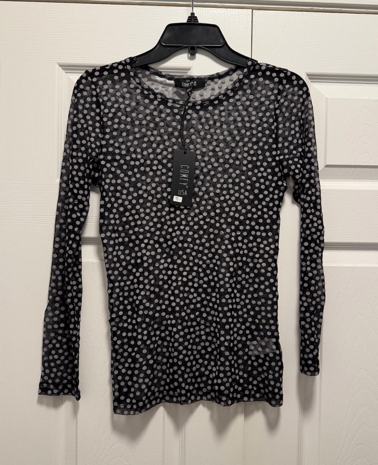 Other Comfy USA Long Sleeve Sheer Polka Dot Top - Size Small Size S / US 4 / IT 40 - 9 Thumbnail