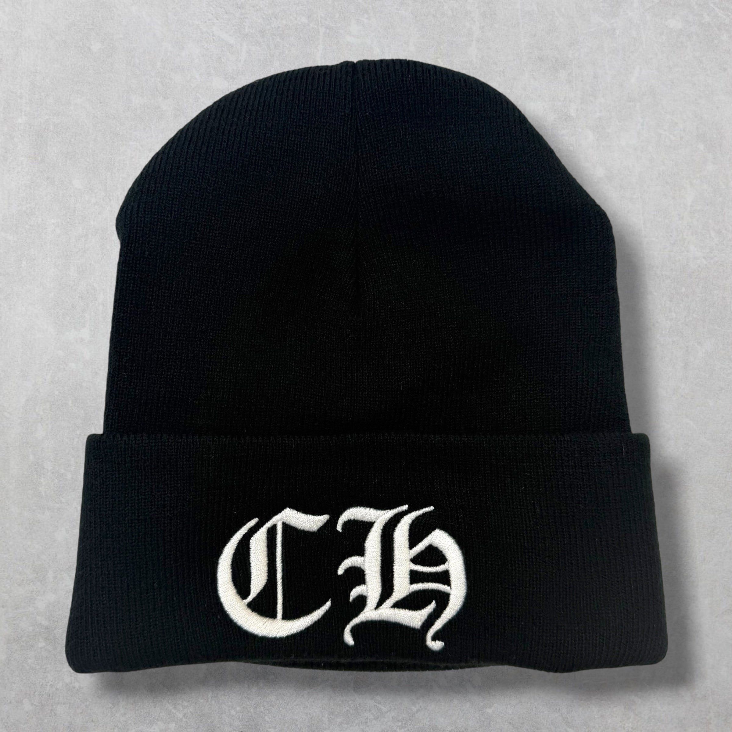 Chrome Hearts Chrome Hearts CH Logo Beanie Black/White Size ONE SIZE - 1 Thumbnail
