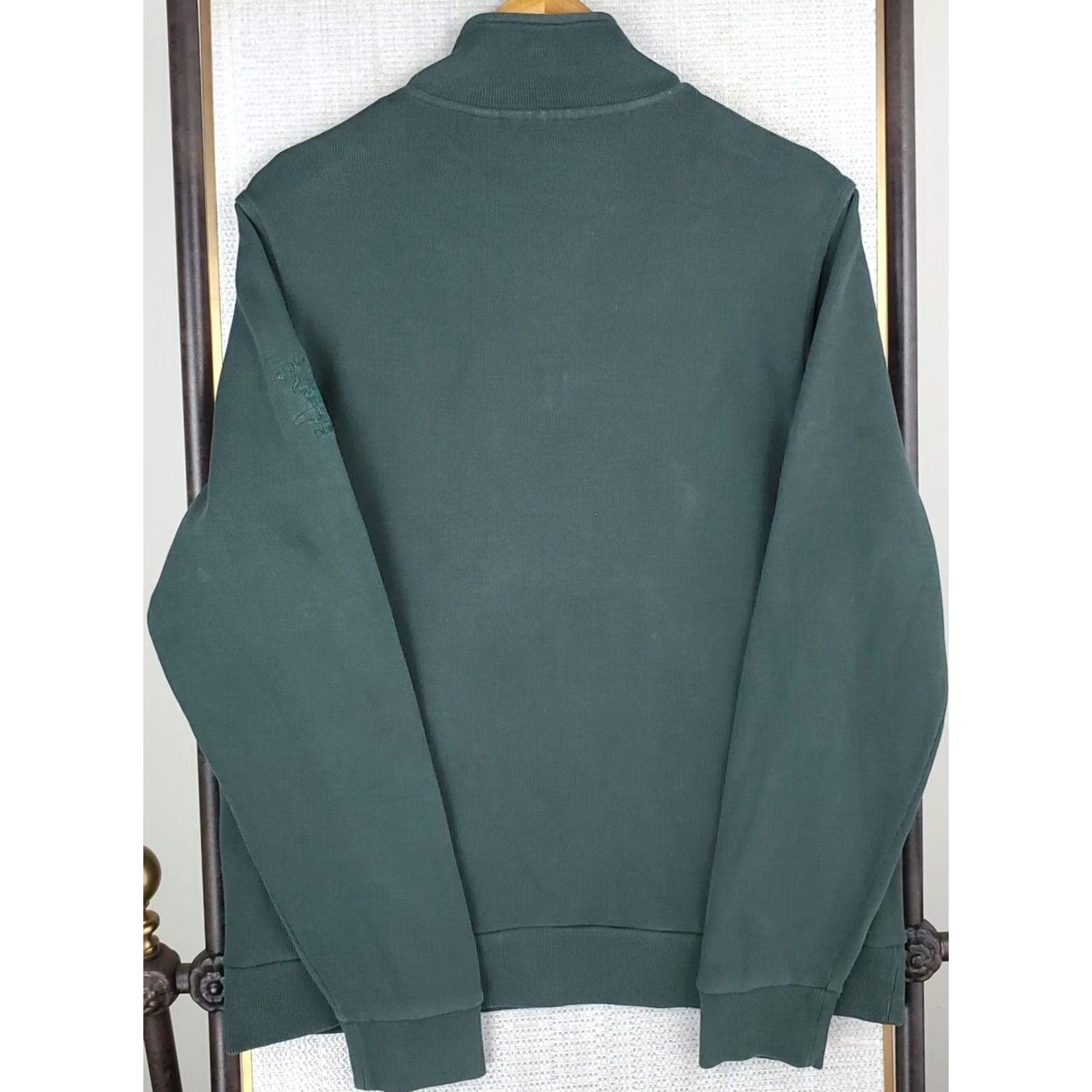 Lacoste LACOSTE 1/4 Zip Pullover XL Mens Golf Casual Green - Cog Hill Dubsdread Logo Embroidered, 100% Cotton Sweater/Sweatshirt Size US XL / EU 56 / 4 - 5 Thumbnail