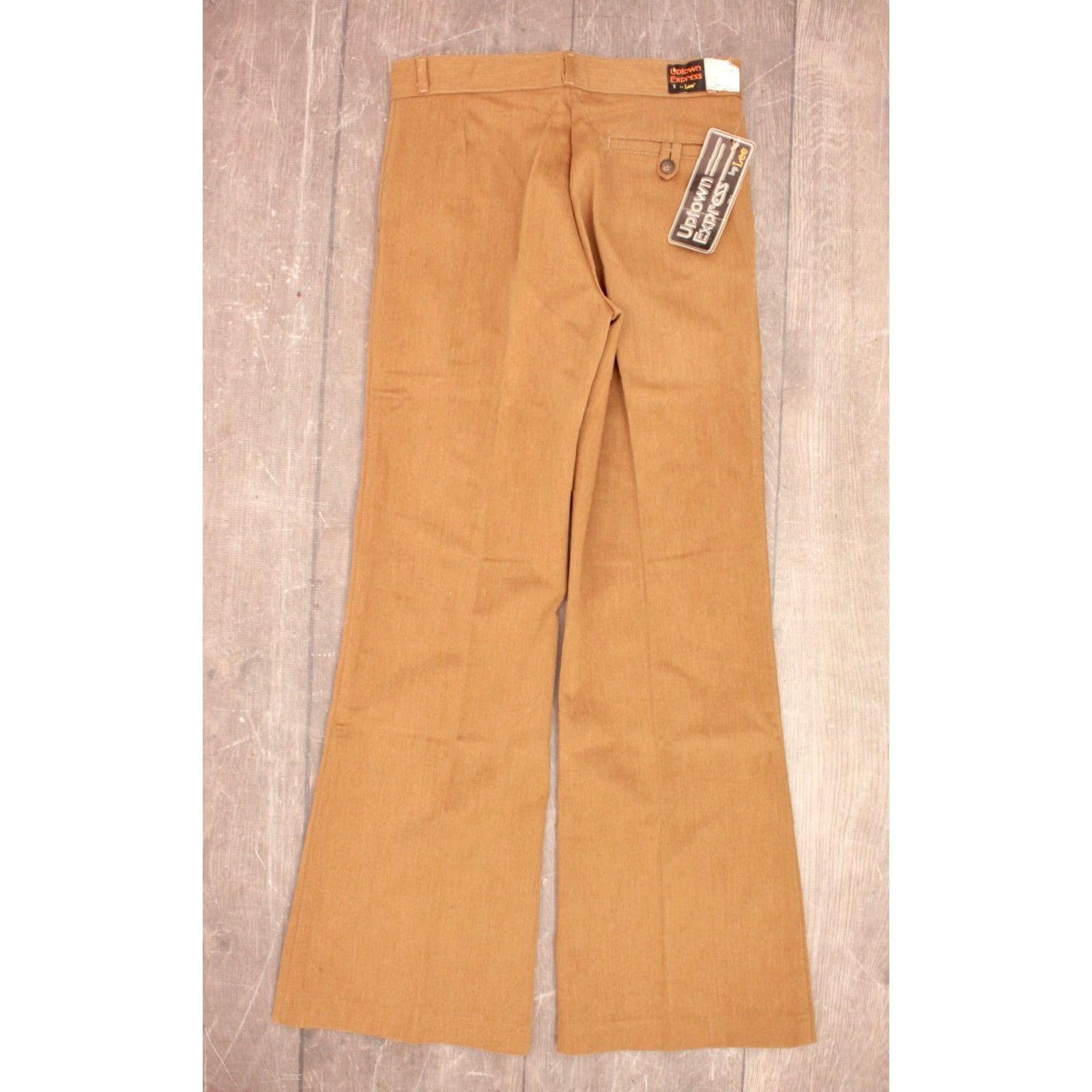 Lee VINTAGE Lee Pants 28x31 70s Disco Tan Beige 1970s NOS Lee Bellbottoms Mens Size US 28 / EU 44 - 3 Thumbnail