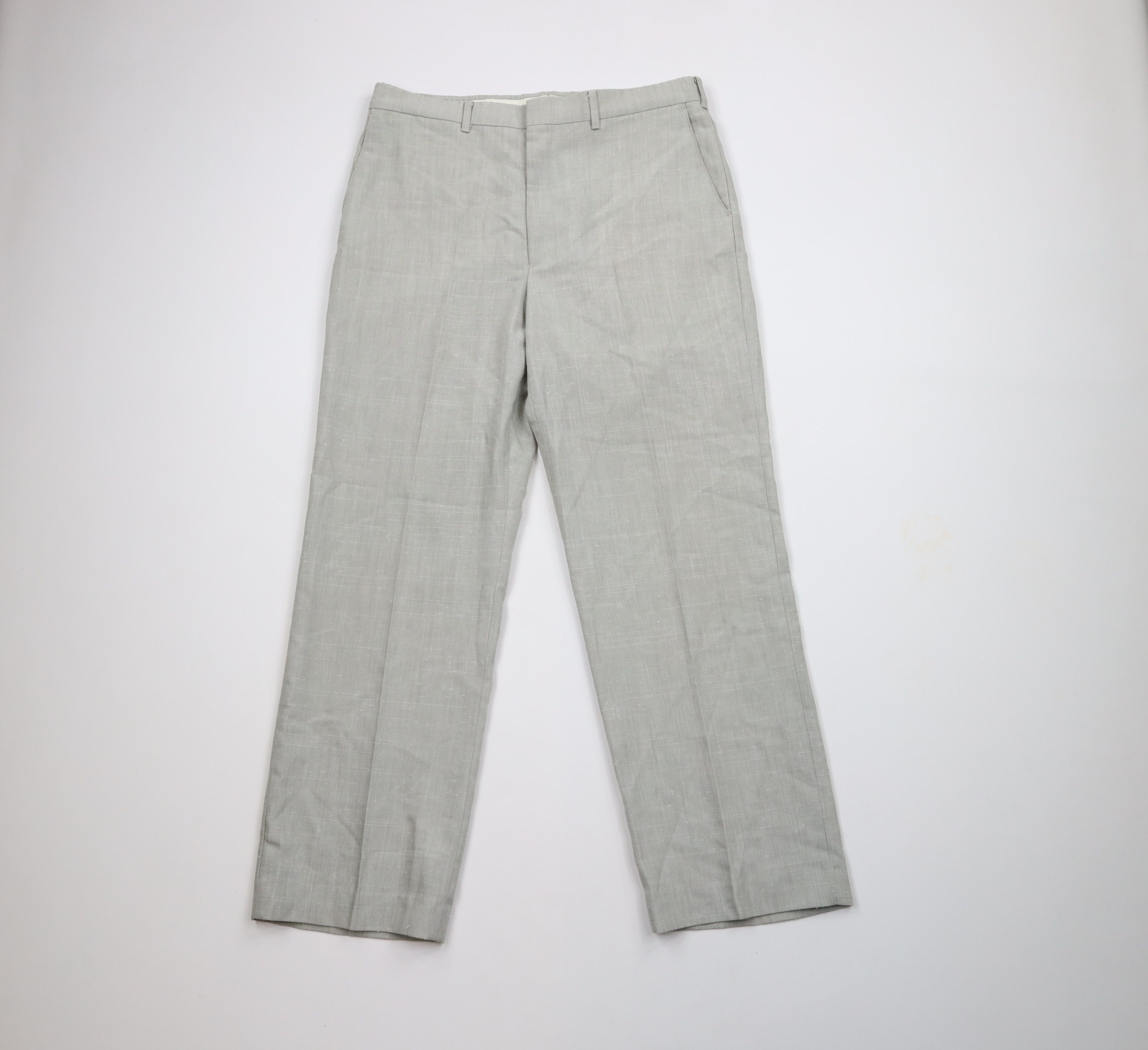 Vintage Vintage 70s Rockabilly Fleck Wide Leg Chinos Trousers Pants Size US 34 / EU 50 - 1 Thumbnail