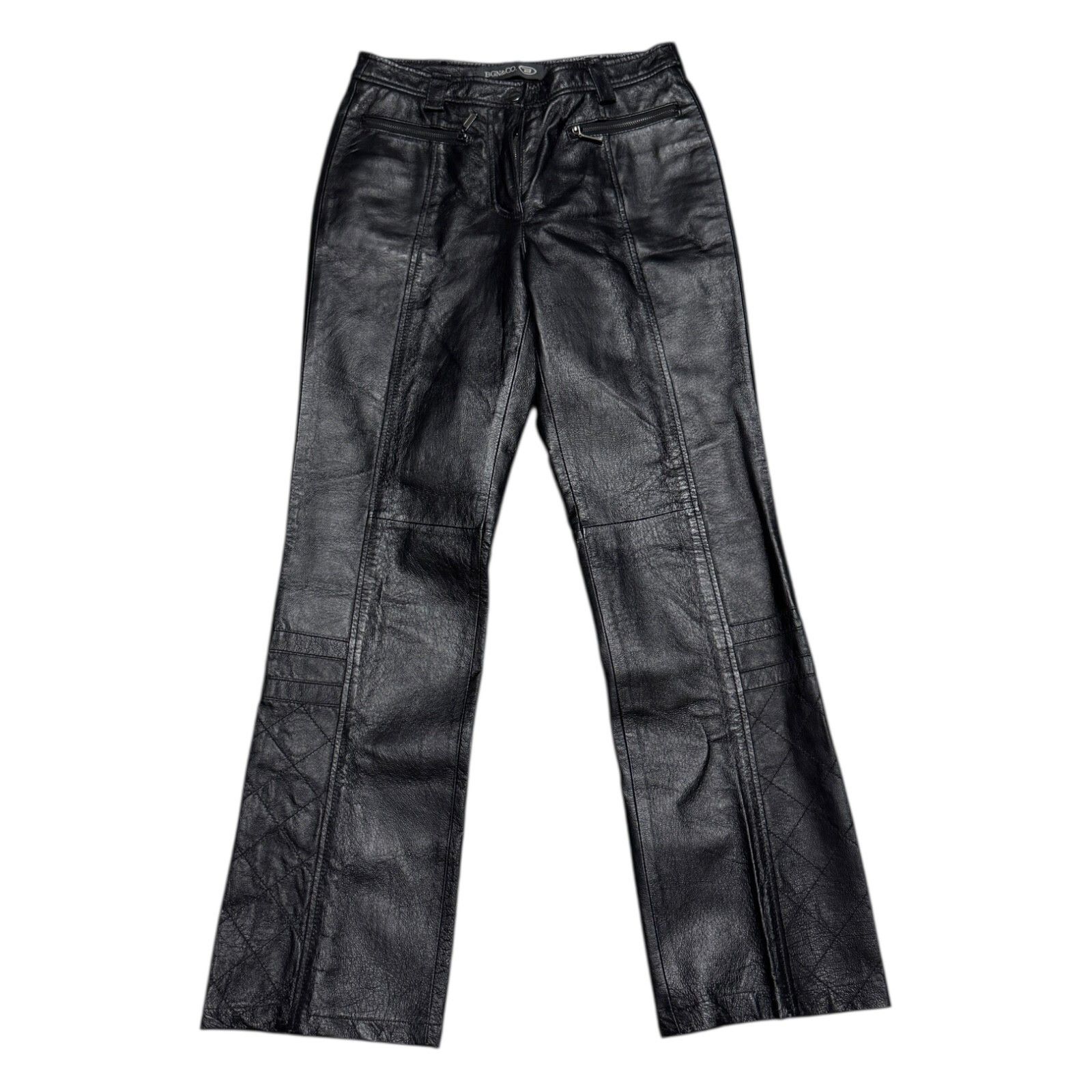 Leather × Vintage VINTAGE GENUINE LEATHER BGN Motorcycle Biker Pants Small Size 26" / US 2 / IT 38 - 1 Thumbnail