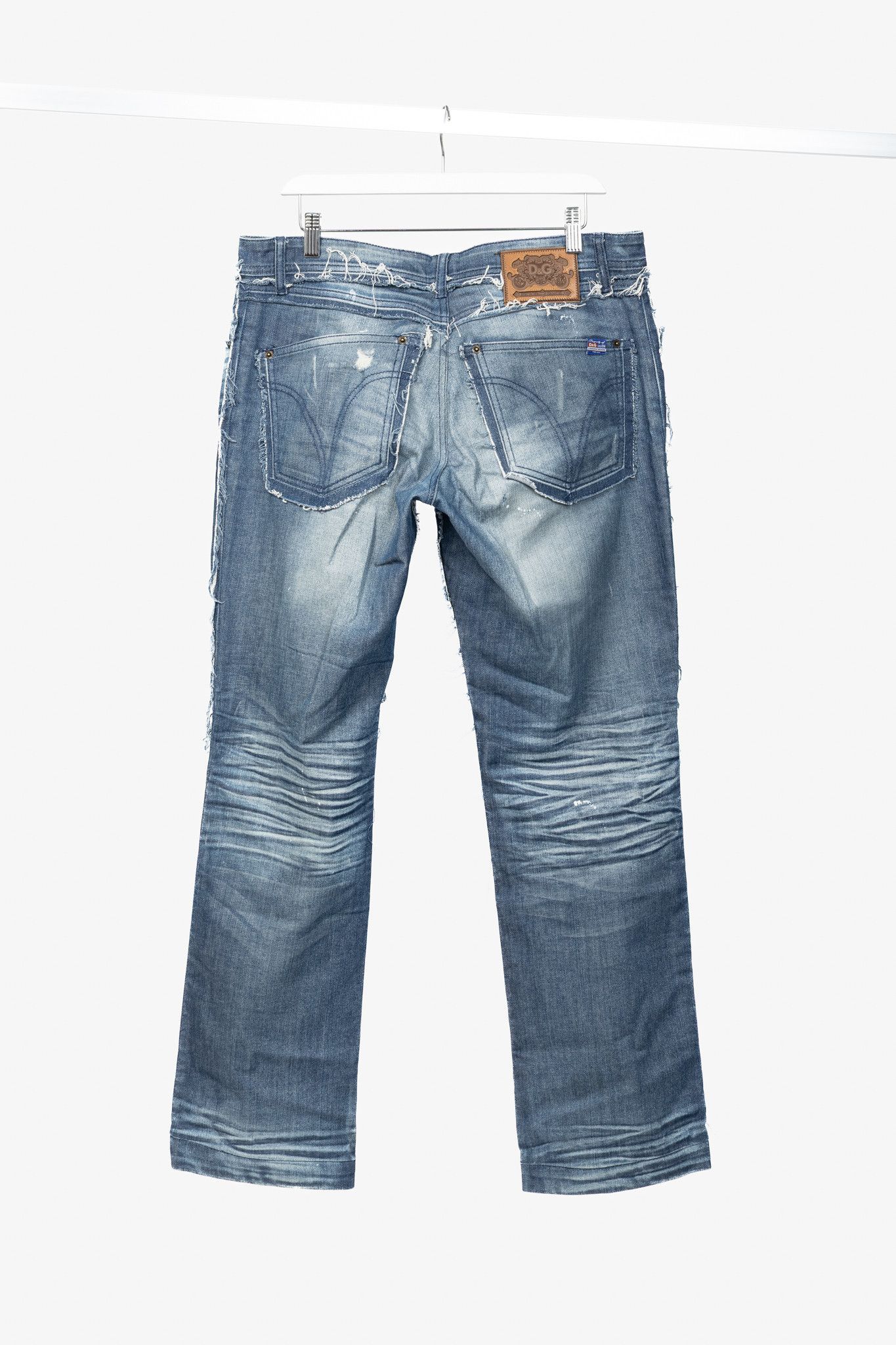 Dolce & Gabbana Dolce & Gabbana Distressed Paint-Splatter Straight-Leg Jeans Size US 36 / EU 52 - 2 Thumbnail