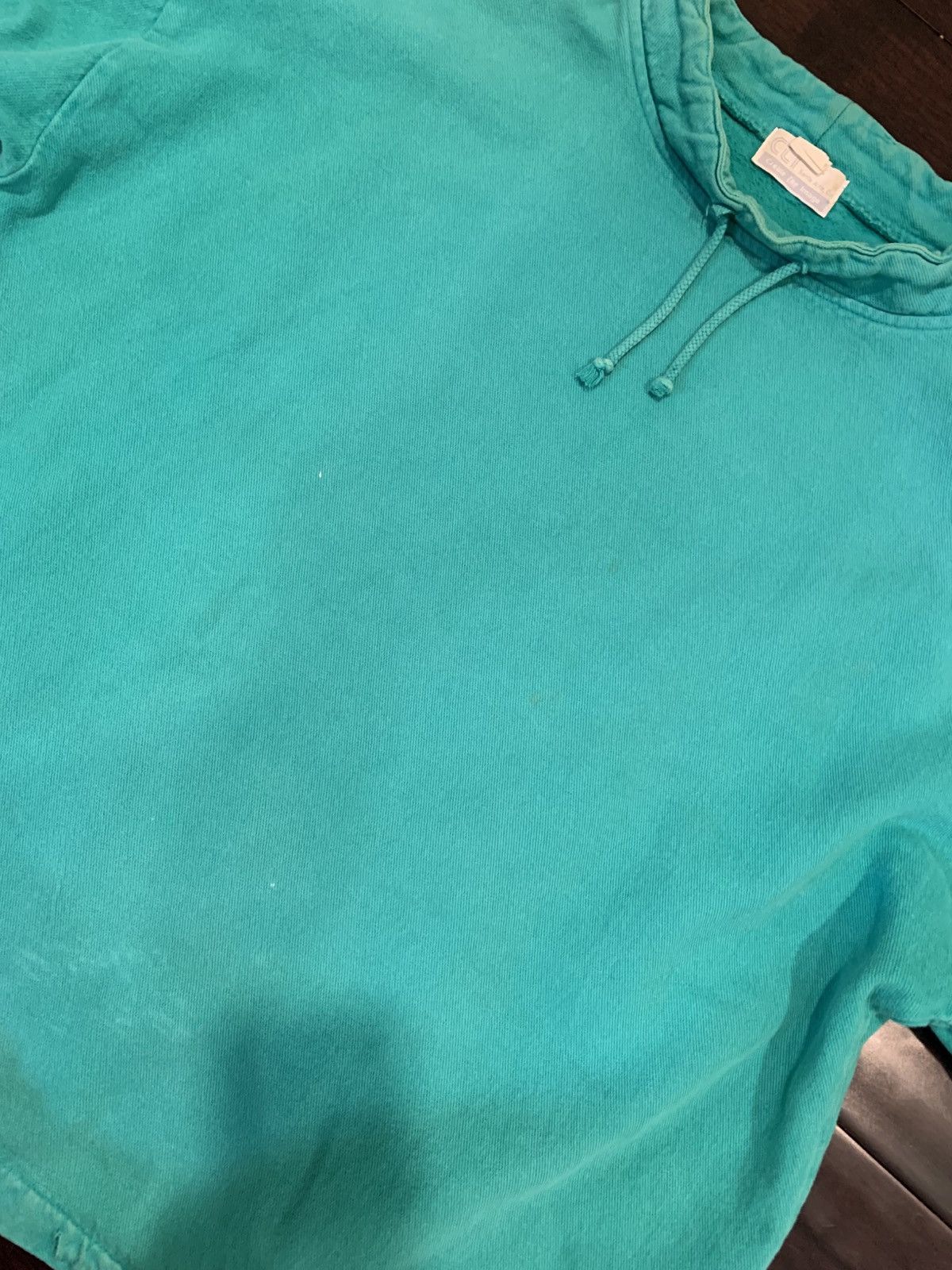 Vintage 90s CJI teal mock neck pullover hoodie Size US XL / EU 56 / 4 - 3 Thumbnail