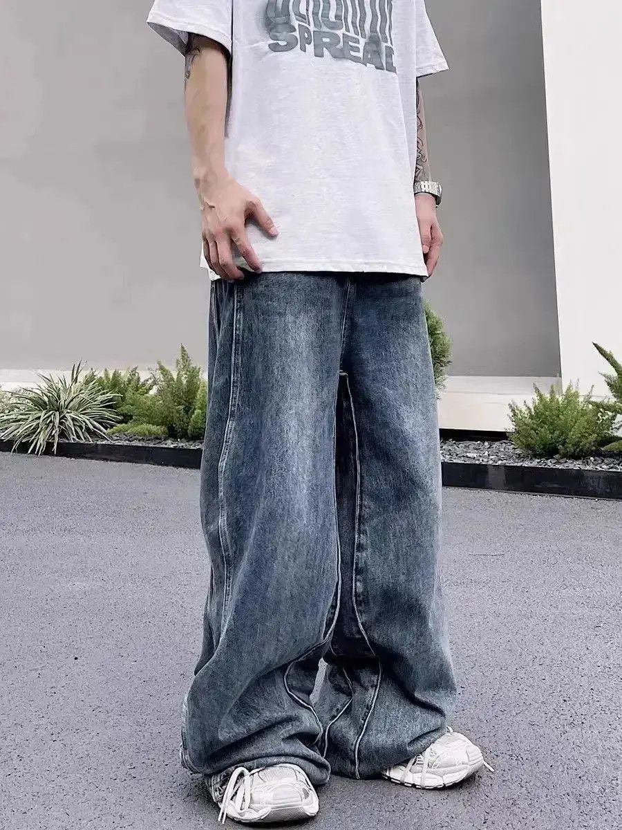 Japanese Brand Vintage side panel washed jeans Size US 30 / EU 46 - 3 Thumbnail