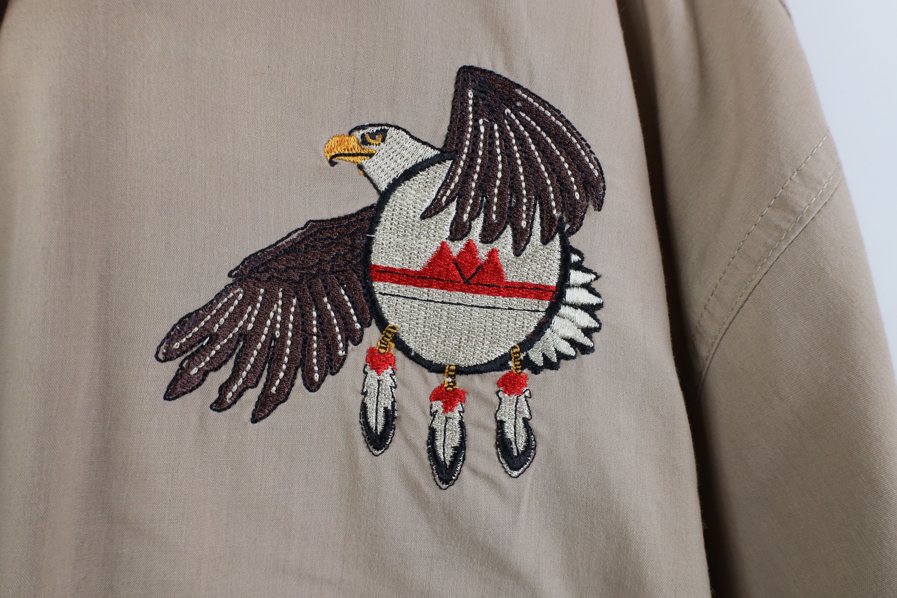 Vintage Vintage 90s Rockabilly Eagle Feather Snap Button Shirt Size US XL / EU 56 / 4 - 5 Thumbnail