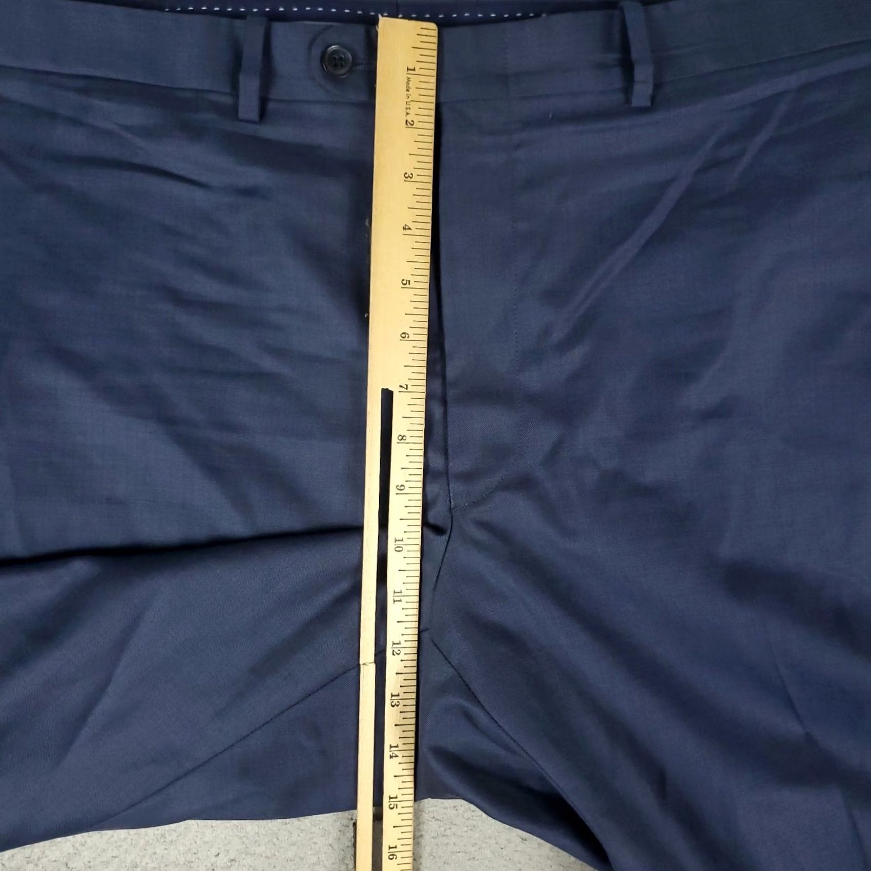 Peter Millar Peter Millar Pants Mens 42x28 Blue Dress Flat Front Trousers Slacks Chino Wool Regular Straight Size US 42 / EU 58 - 4 Thumbnail
