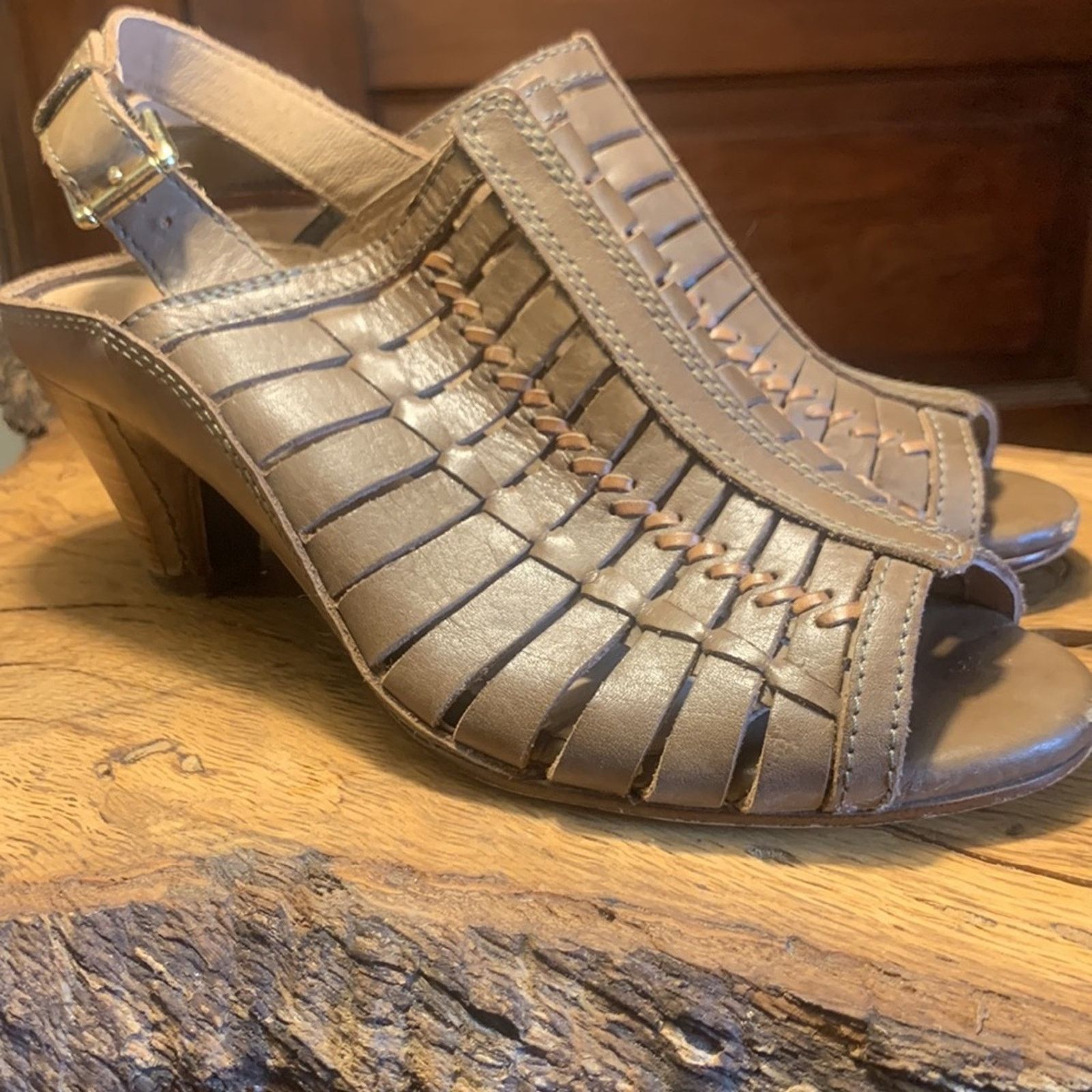 Vintage Pikolinos slingback all leather woven sandals Size US 7.5 / IT 37.5 - 4 Thumbnail