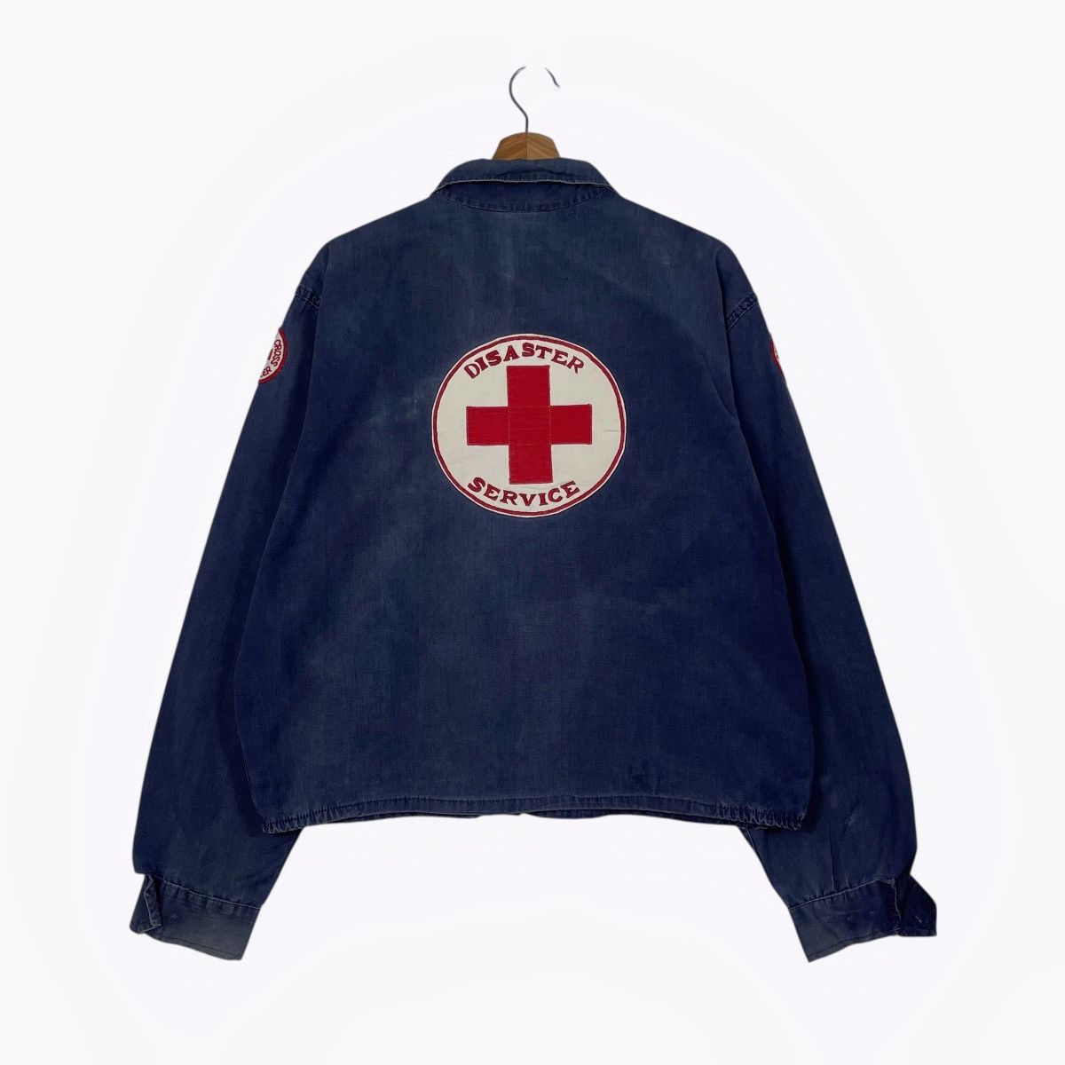 Champion Vtg 50/60s Champion Running Man Disaster Service Jacket Size US L / EU 52-54 / 3 - 7 Thumbnail