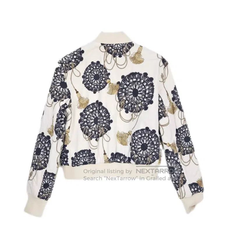 Hermes Hermes White Rope Pattern Zip-Up Jacket Size XS / US 0-2 / IT 36-38 - 2 Thumbnail