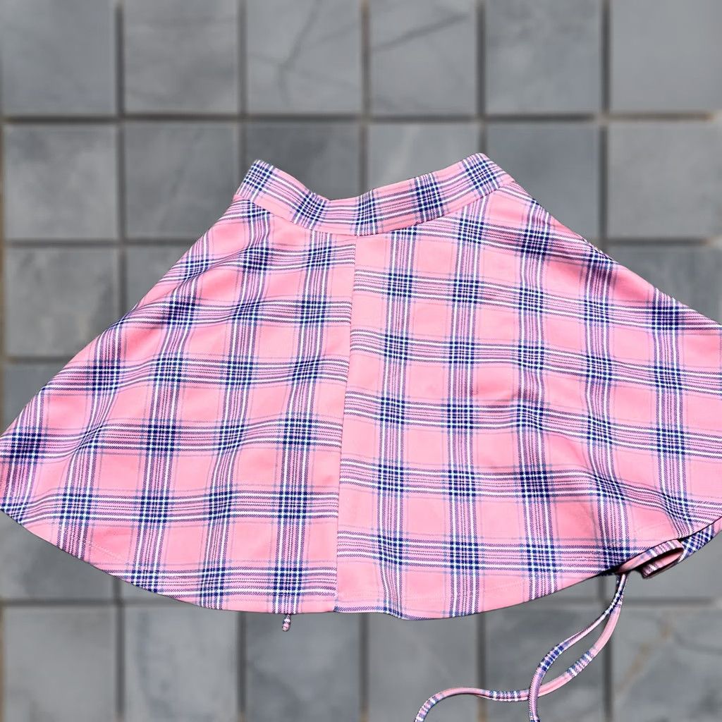 Hot Topic VINTAGE Hot Topic Skirt Womens Small Pink Plaid Mini Gothic Punk S Pink Ladies Short Mini Skirt Womens Size 28" / US 6 / IT 42 - 1 Thumbnail