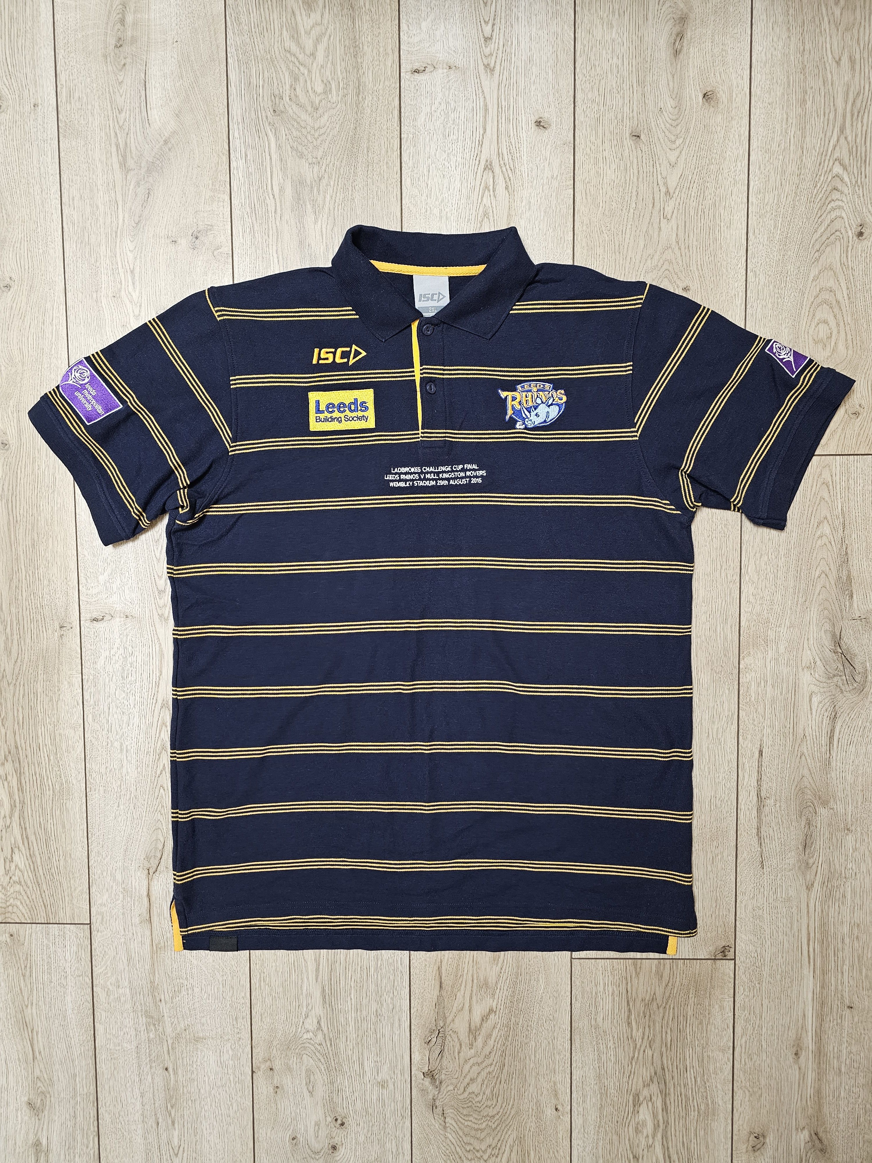 All Sport LEEDS RHINOS RUGBY JERSEY 2015 ENGLAND RUGBY COTTON POLO Size US XXL / EU 58 / 5 - 1 Thumbnail