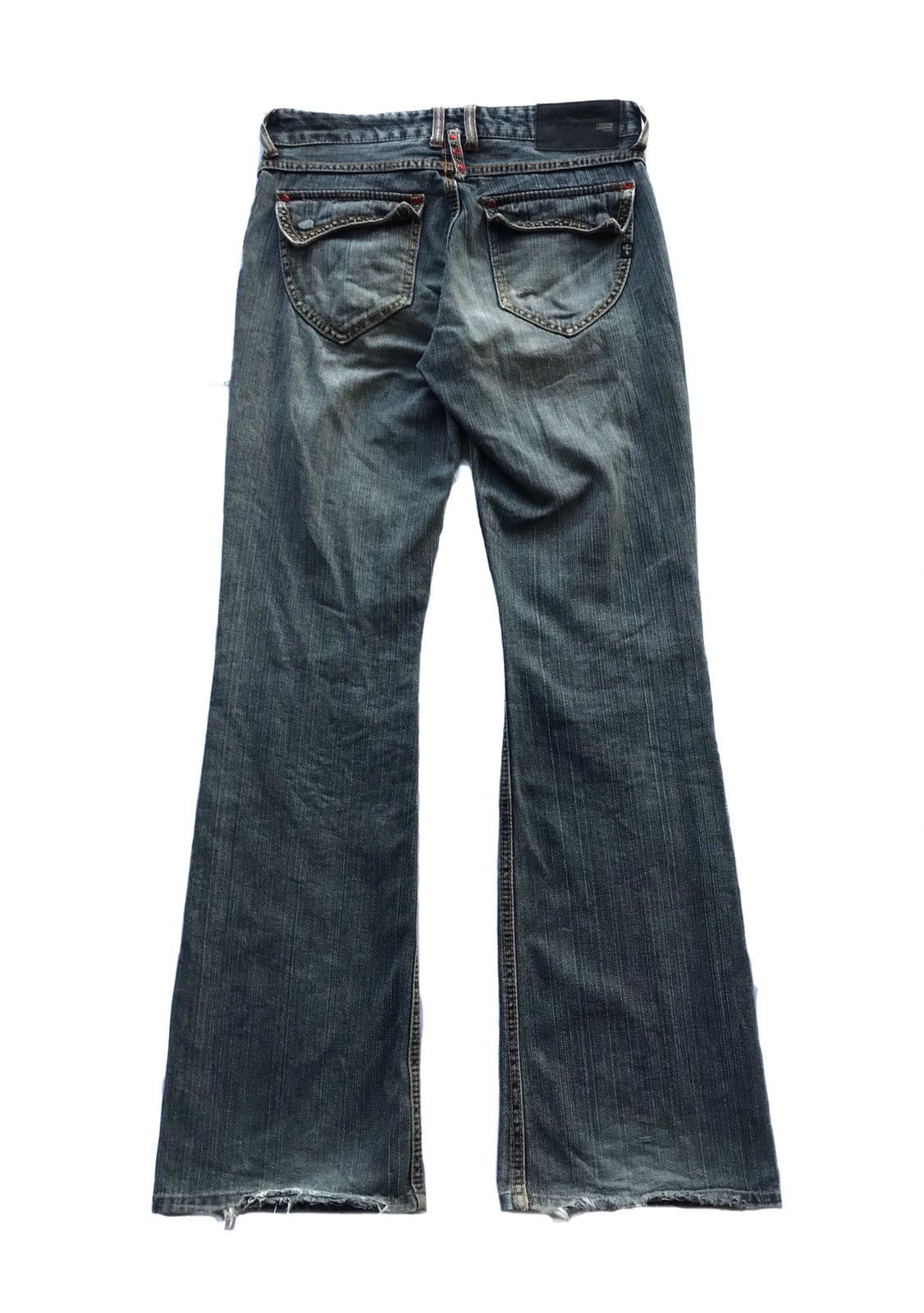 14th Addiction × Beauty Beast × Japanese Brand CUSTOM CULTURE DISTRESSED FLARE JEANS Size US 29 - 2 Thumbnail