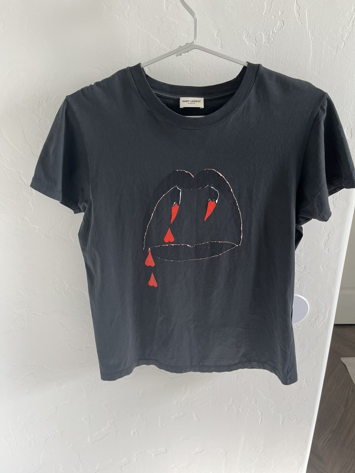 Saint Laurent Paris Saint Laurent Blood Luster Tee Size US S / EU 44-46 / 1 - 10 Thumbnail