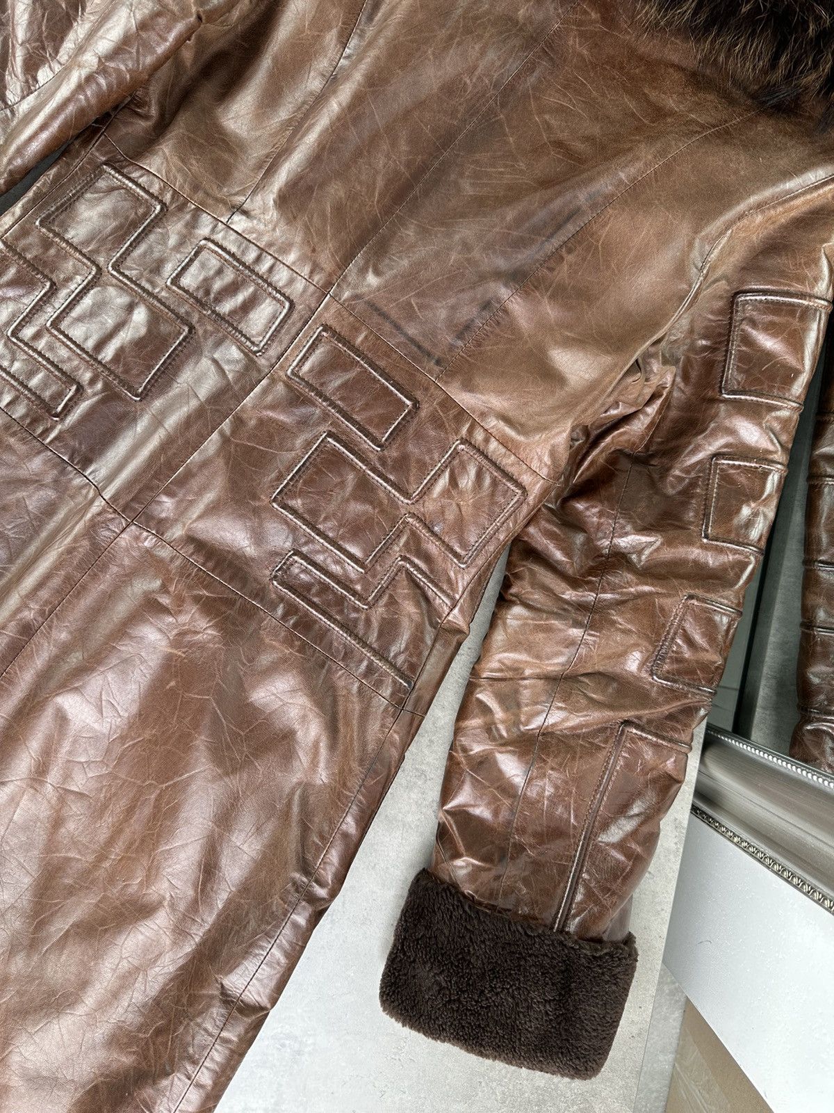 Japanese Brand Vintage Leather Coat Size XS / US 0-2 / IT 36-38 - 16 Thumbnail