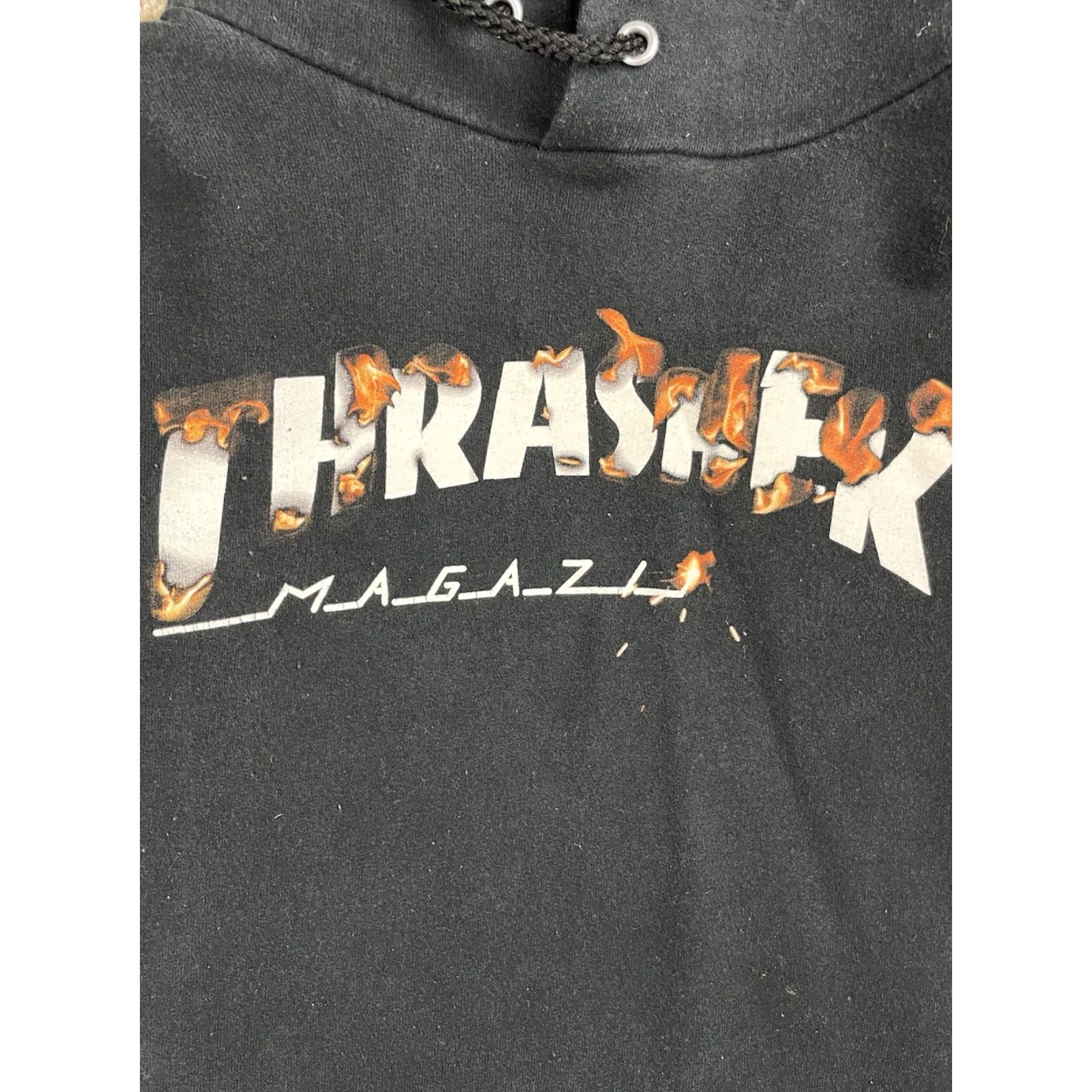 Thrasher VINTAGE Thrasher Hoodie Mens Small Black Long Sleeve Flame Logo Graphic Pullover Skater Size US S / EU 44-46 / 1 - 5 Thumbnail