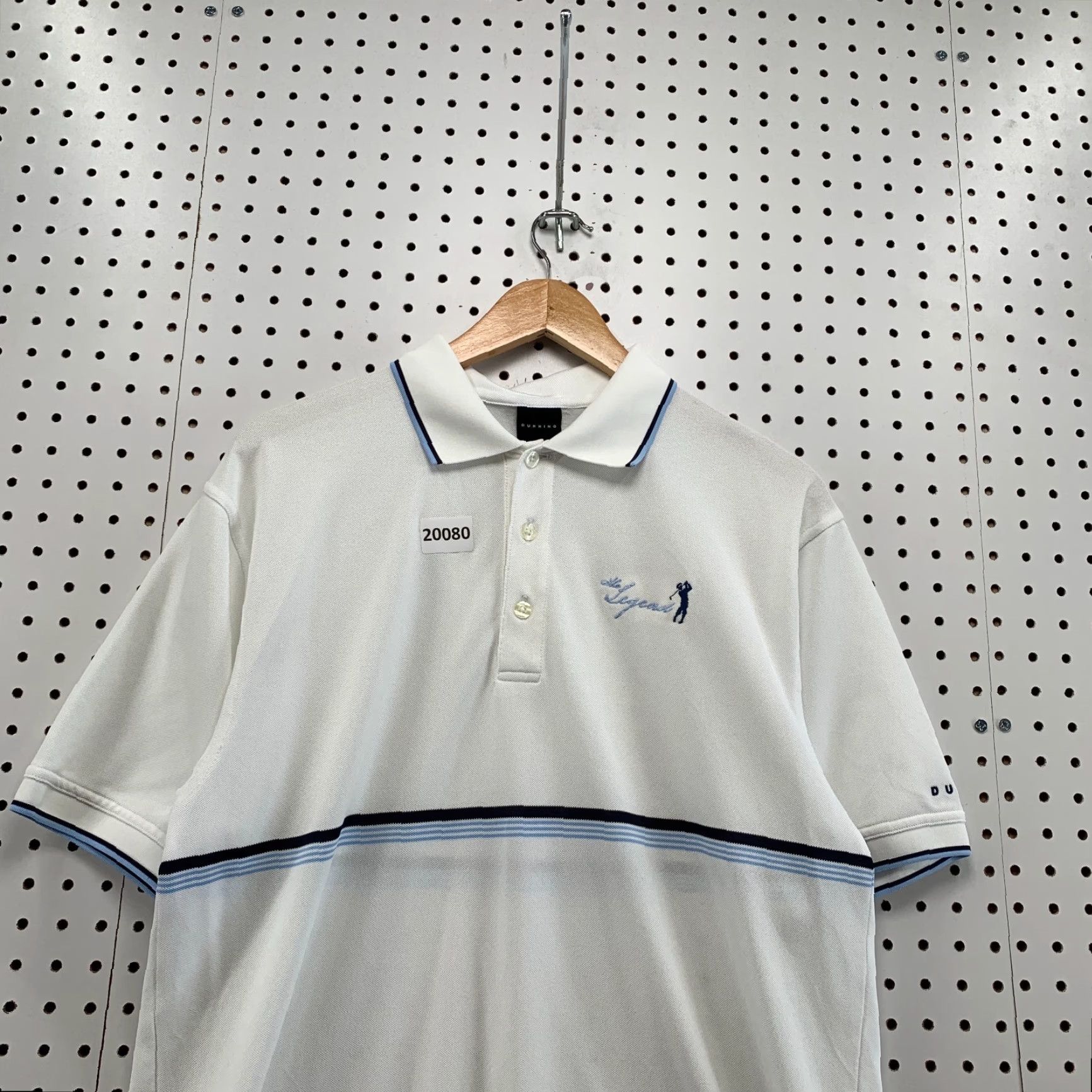 Vintage VINTAGE Dunning Golf Polo Shirt White The Legends Mens Medium Short Sleeve Collar 21x31 Size US M / EU 48-50 / 2 - 2 Thumbnail