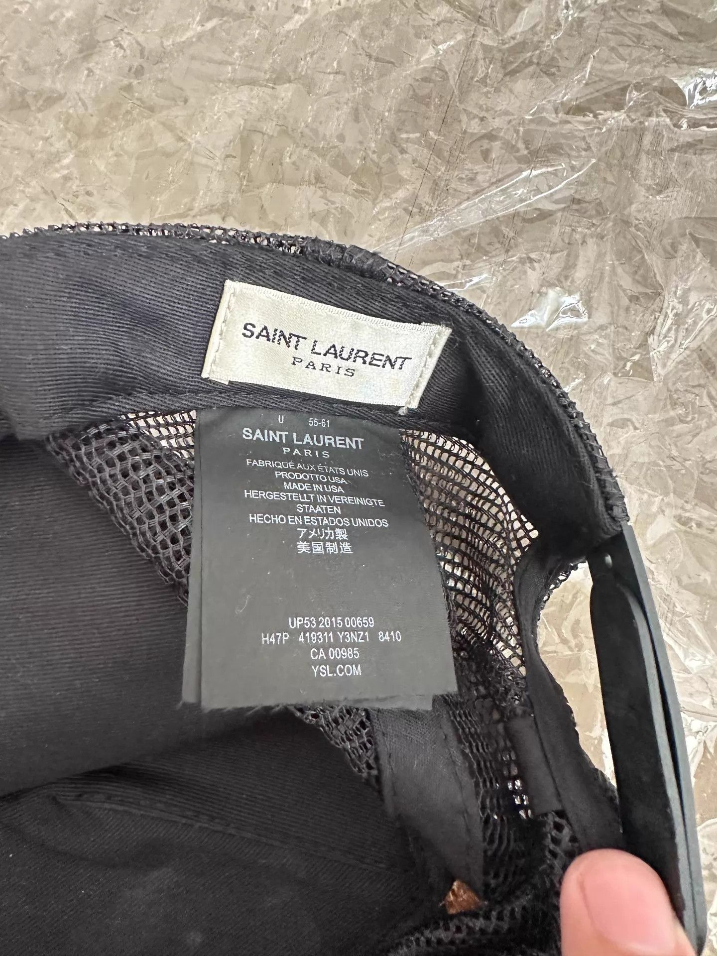 Saint Laurent Paris Saint Laurent SLP Eagle Flag Baseball Cap Size ONE SIZE - 3 Thumbnail