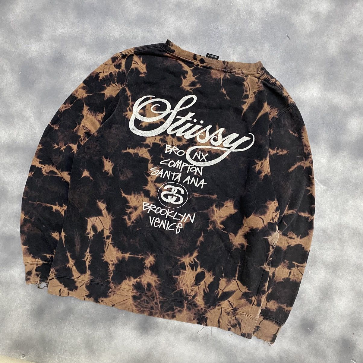 Stussy Stussy Acid Wash Tie Die Distressed Sweatshirt Size US M / EU 48-50 / 2 - 8 Thumbnail