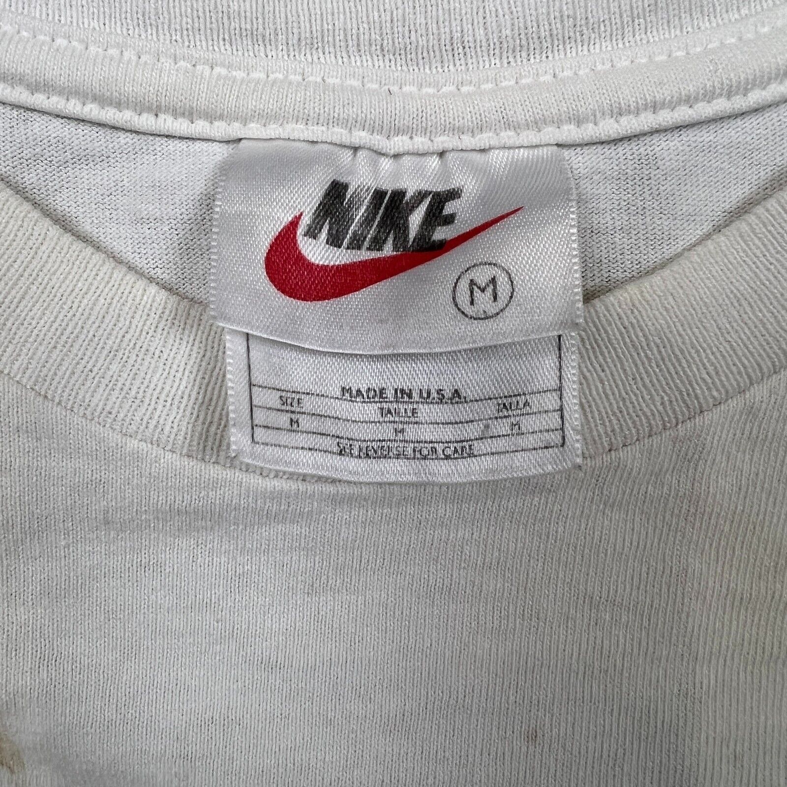 Nike × Vintage Vintage 90s Nike T Shirt XS Swoosh Graphic Short Sleeve Tee Size US XS / EU 42 / 0 - 10 Thumbnail