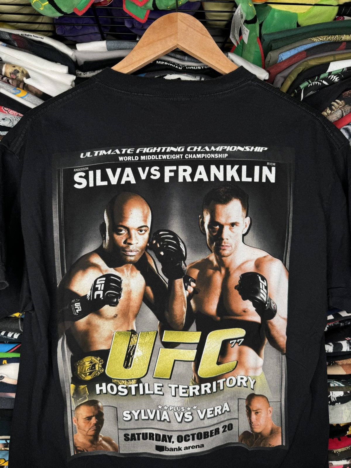 UFC × Vintage 2007 UFC 77 Silva vs Franklin Promo Card Large Graphic Tee Size US L / EU 52-54 / 3 - 2 Thumbnail