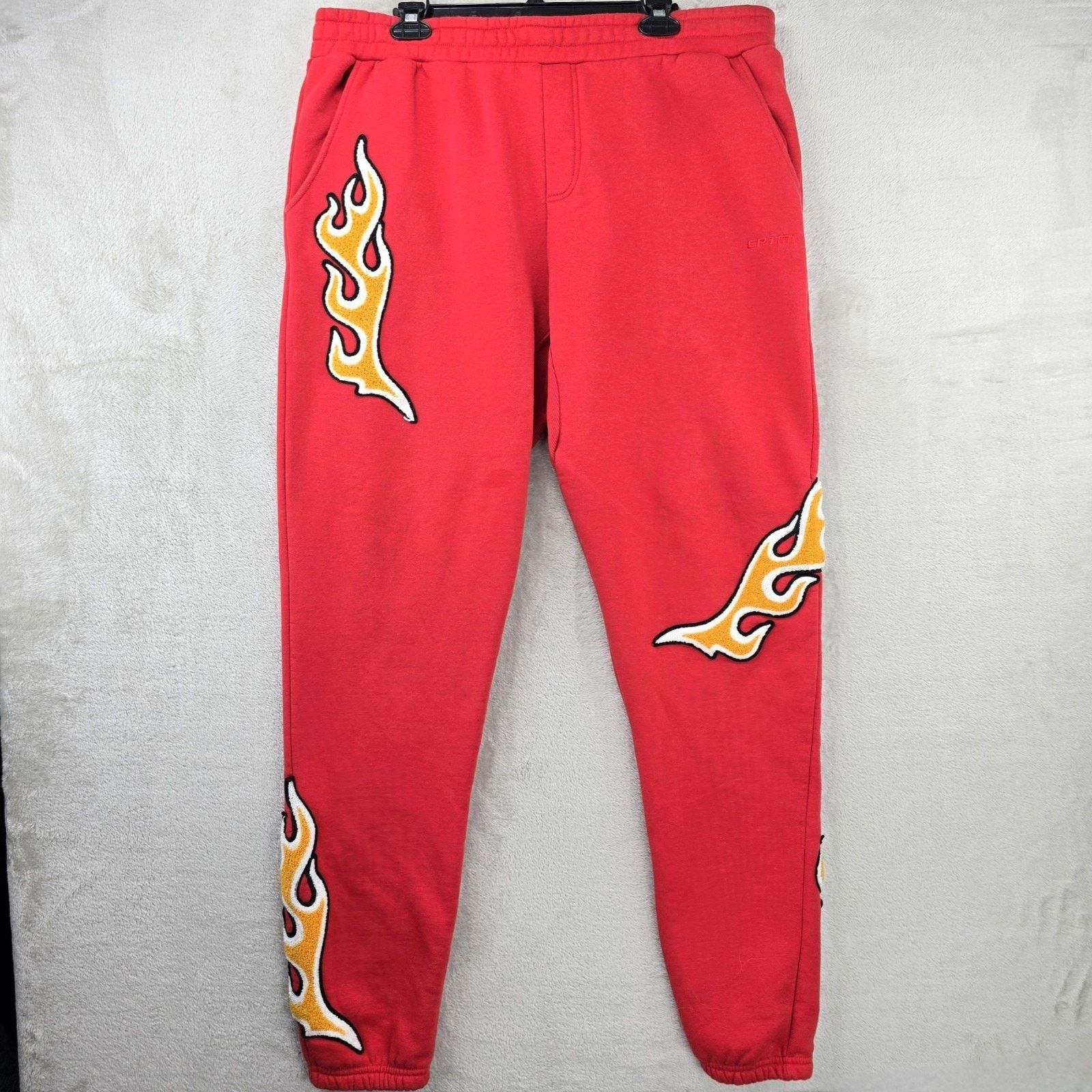 EPTM. EPTM Sweatpants Mens Size XXL Red Flames Streetwear Grunge Size US 38 / EU 54 - 1 Thumbnail