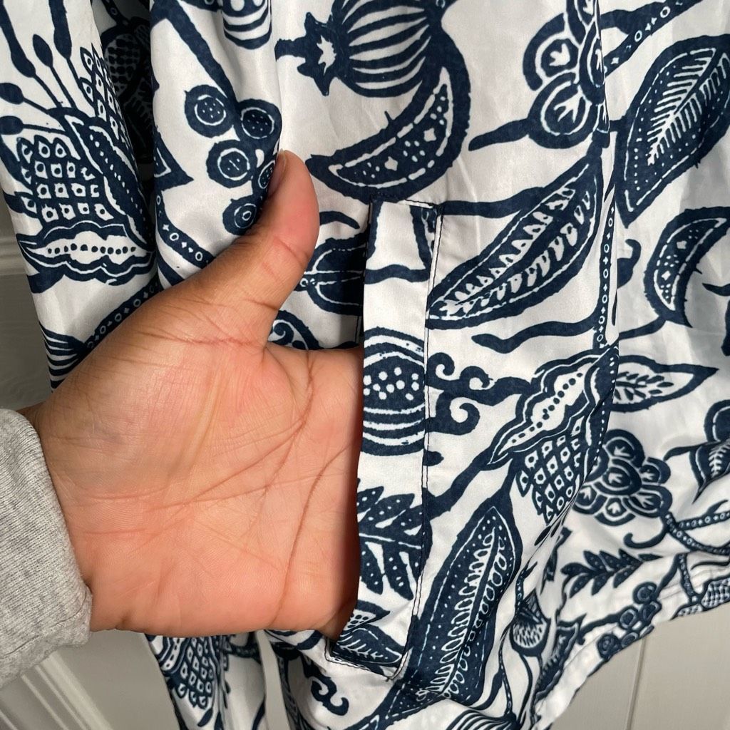 The Upside The Upside Womens Jacket 8 Blue Floral Batik Serena Anorak H Size M / US 6-8 / IT 42-44 - 9 Thumbnail