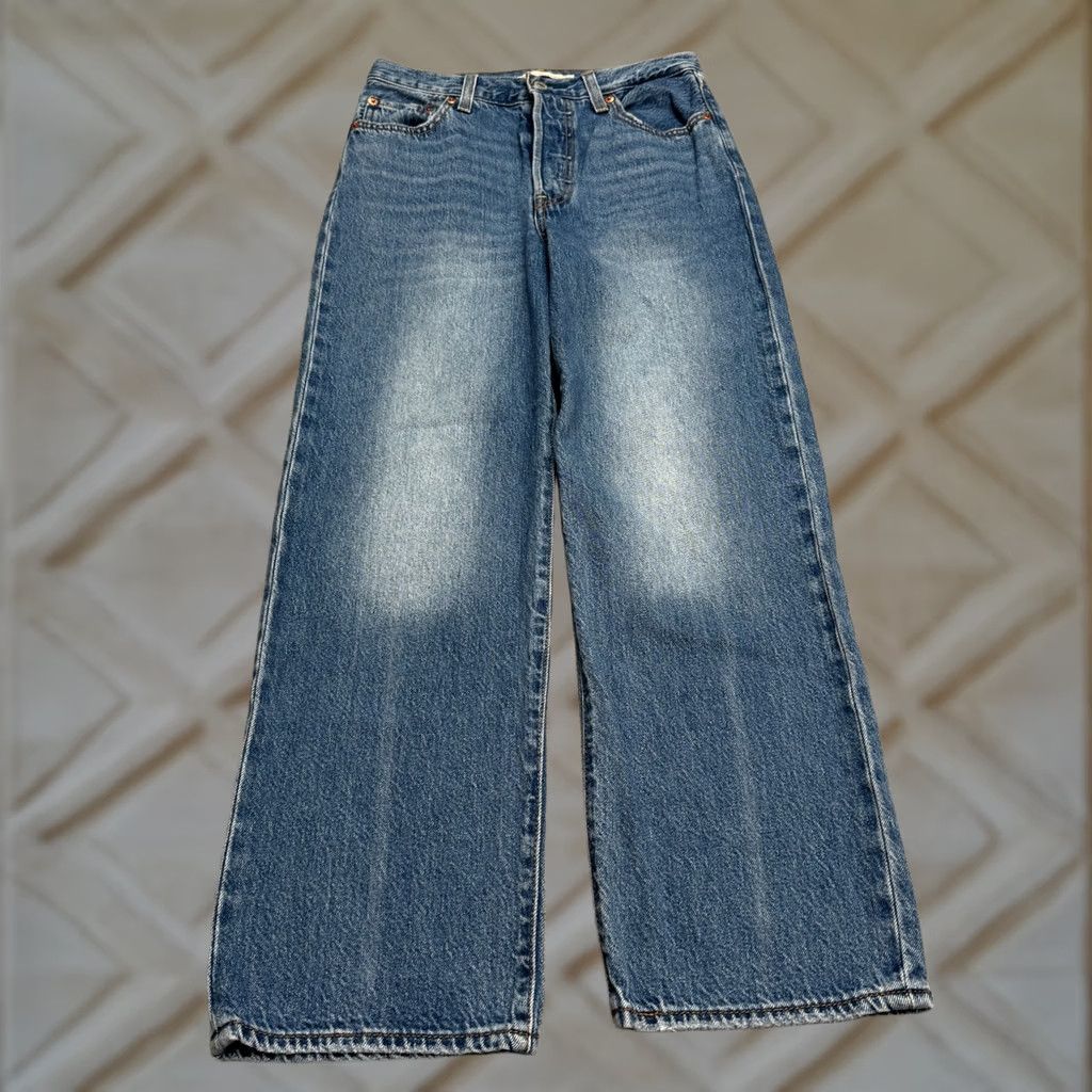Levi's Levi's Ribcage Straight Ankle Jeans Womens 26 Blue Medium Wash Button Fly Denim Size 26" / US 2 / IT 38 - 1 Thumbnail