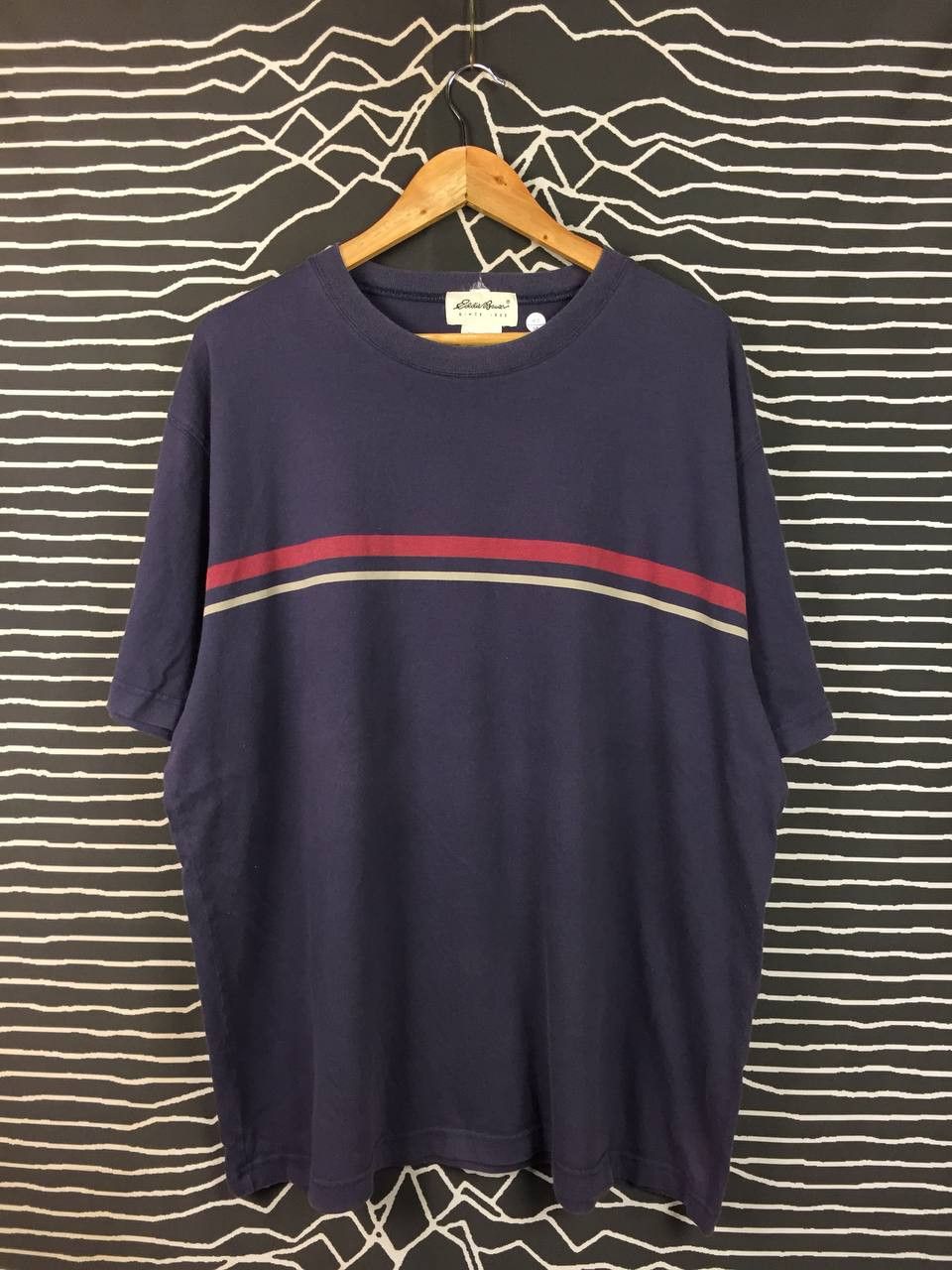 Eddie Bauer Vtg Eddie Bauer Classic Prep Style Horizontal Stripe Tee Size US XL / EU 56 / 4 - 1 Thumbnail