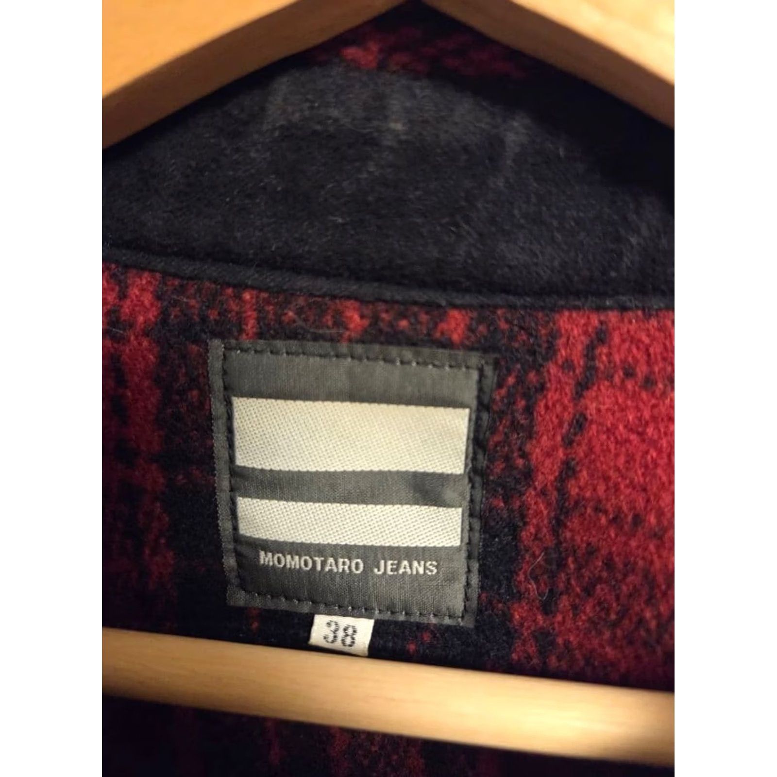 Momotaro Jeans Momotaro Jeans Red Black Check Wool Half-Zip Shirt Size 38 Mens Medium Size US M / EU 48-50 / 2 - 2 Thumbnail