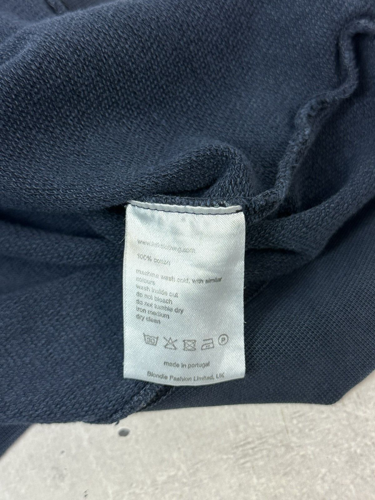 Folk Folk Navy Washed Cotton Crew Neck Long Sleeve Sweatshirt Size US M / EU 48-50 / 2 - 11 Thumbnail