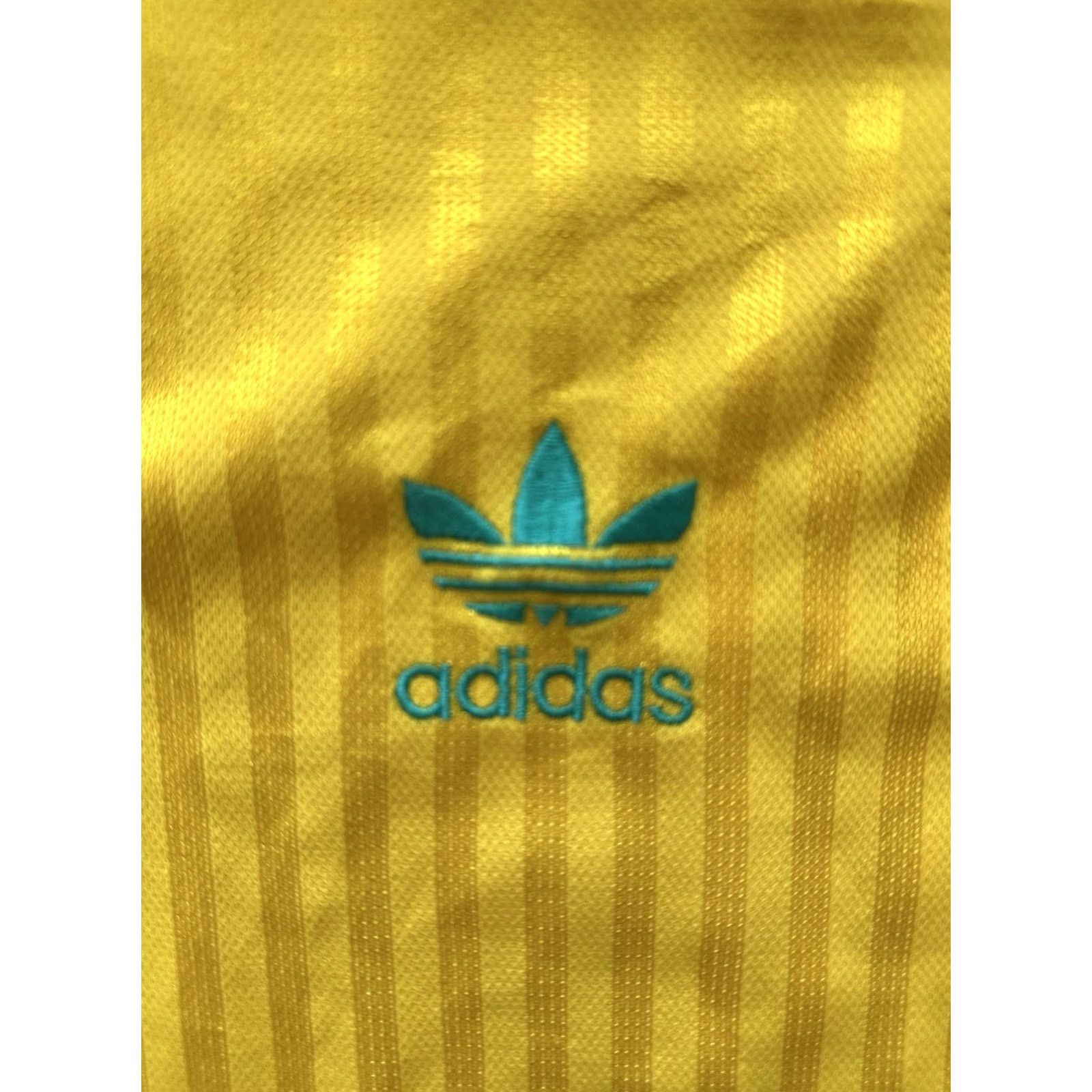 Adidas VTG 80s Adidas Trefoil Soccer Jersey Mens L Yellow Shirt Football Shirt Size US L / EU 52-54 / 3 - 3 Thumbnail