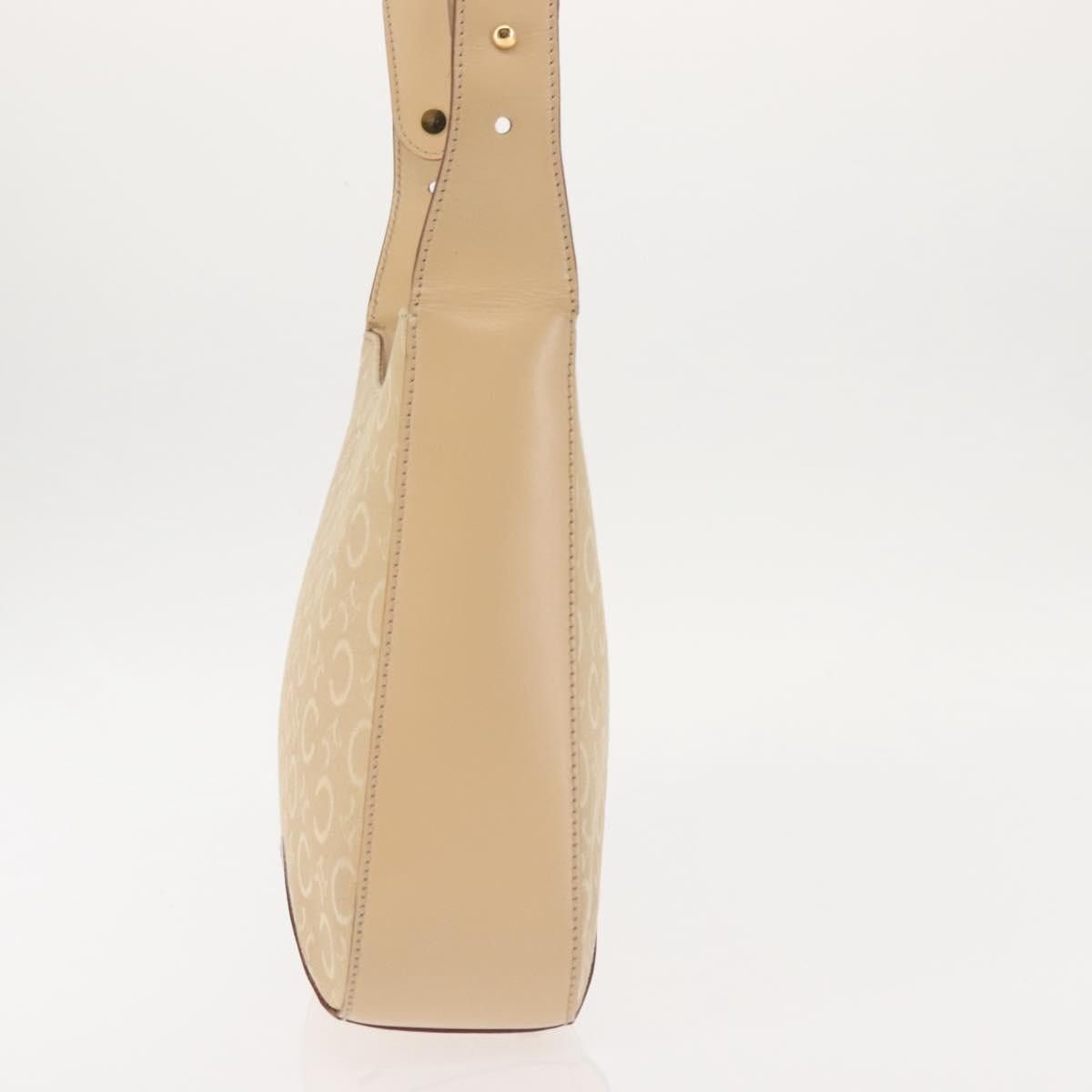 Celine CELINE C Macadam Canvas Shoulder Bag Beige Gold Size ONE SIZE - 4 Thumbnail