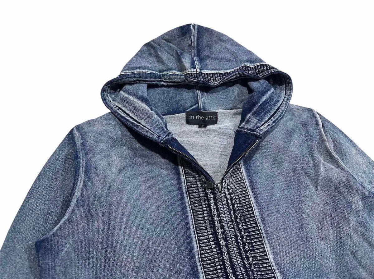 In The Attic 🔥Sick Y2K In The Attic Zip Up Hoodie Cable Knit Indigo Size US M / EU 48-50 / 2 - 4 Thumbnail