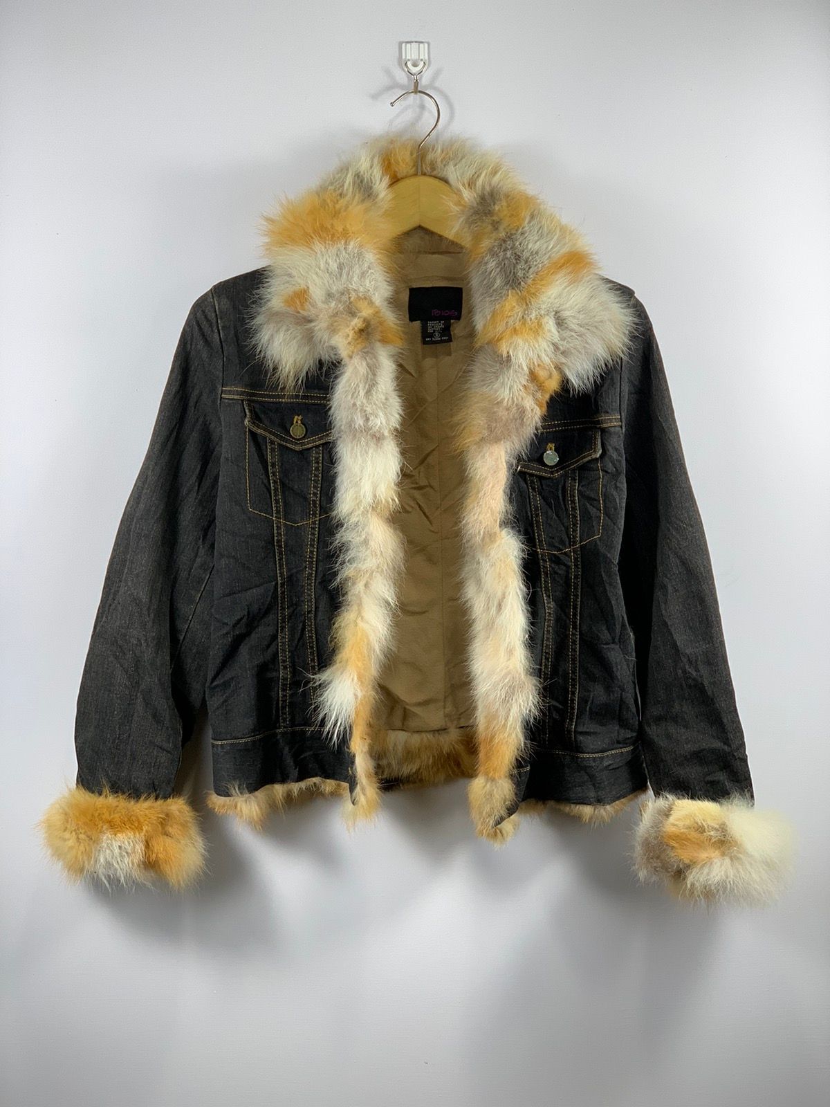 Pre-owned Hysteric Glamour X If Six Was Nine Faux Fur Ibiois Jacket Ifsixwasnine Lgb In Denim