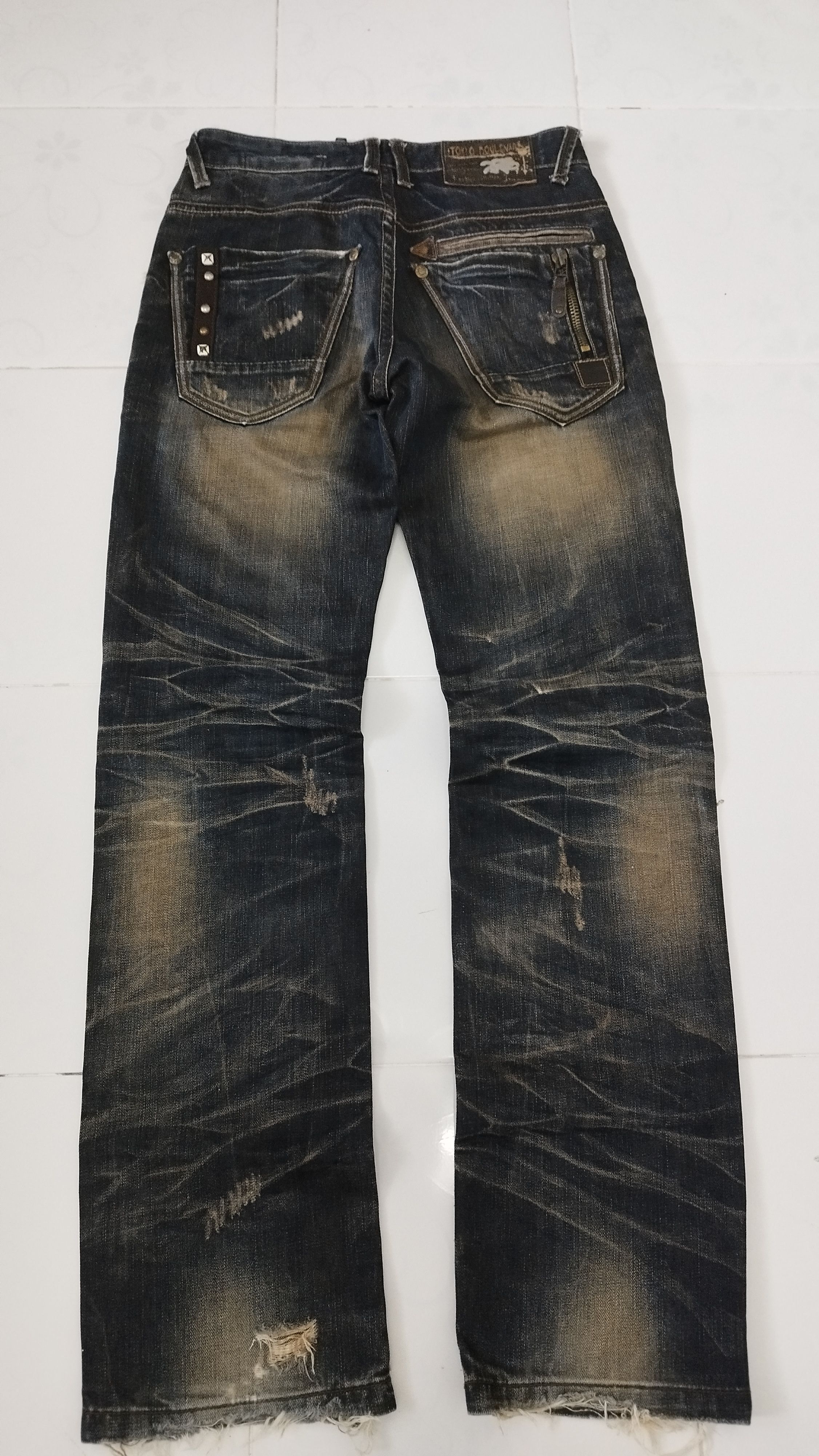 Japanese Brand Tokyo CROXX jeans distressed Size US 30 / EU 46 - 2 Thumbnail