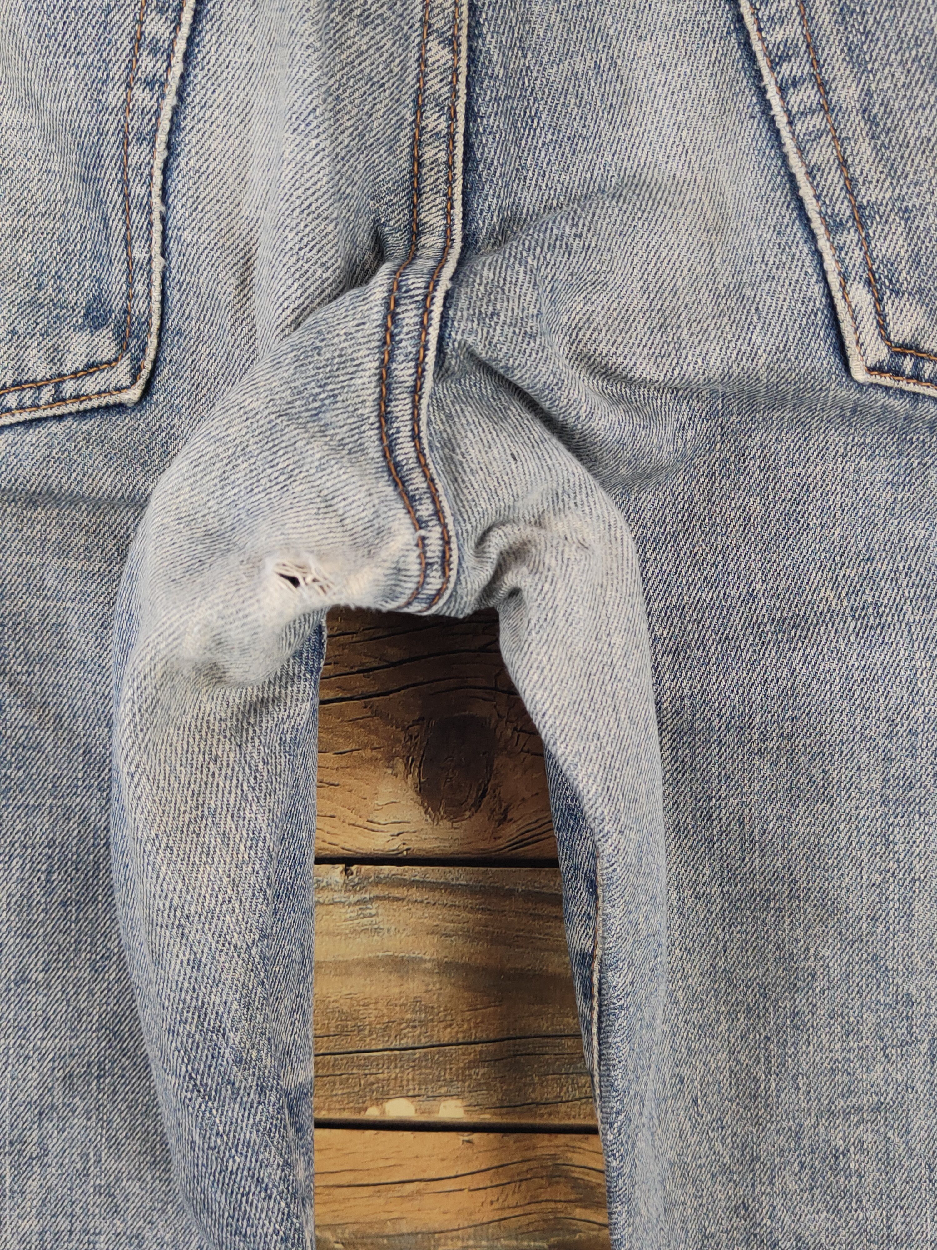 Vintage Bobson Blue Distressed Ripped denim Jeans #W1881 Size US 34 / EU 50 - 7 Thumbnail