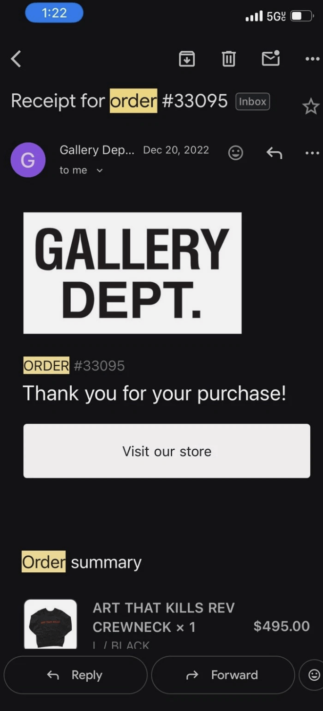 Gallery Dept. GALLERY DEPT. REVERSIBLE CREWNECK ART THAT KILLS Size US M / EU 48-50 / 2 - 6 Thumbnail