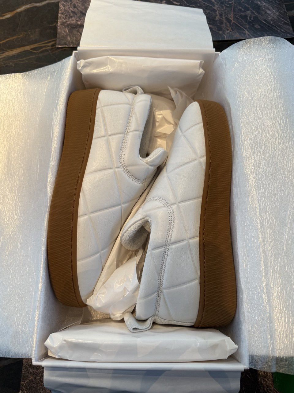 Bottega Veneta Bottega Veneta Quilted Embossed Lambskin Slipon Sneaker Size US 10 / IT 40 - 2 Thumbnail