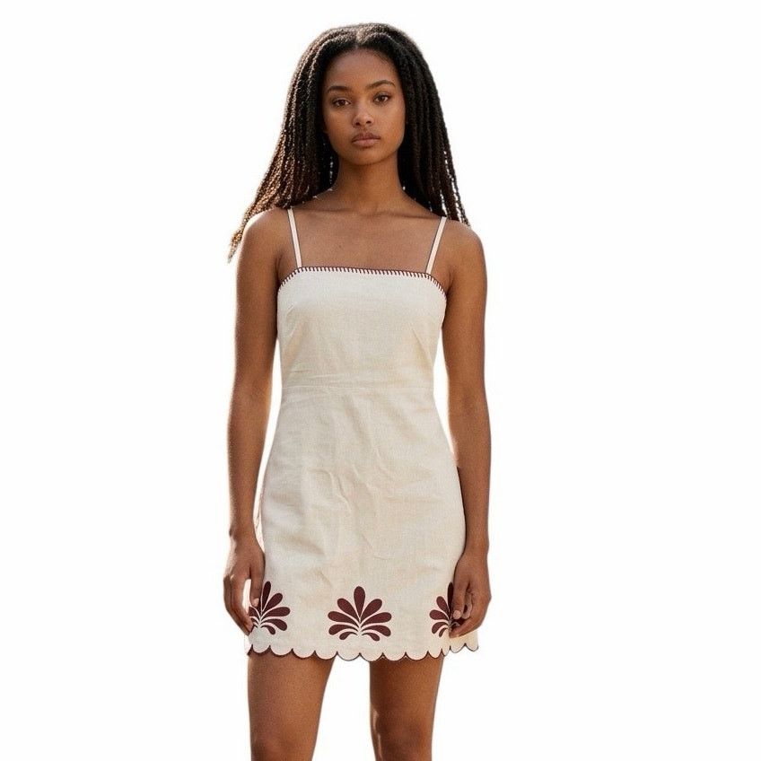 blue blush brand dress The Unbranded Women's Renee Size Small Cream 40 Waist (in) 23